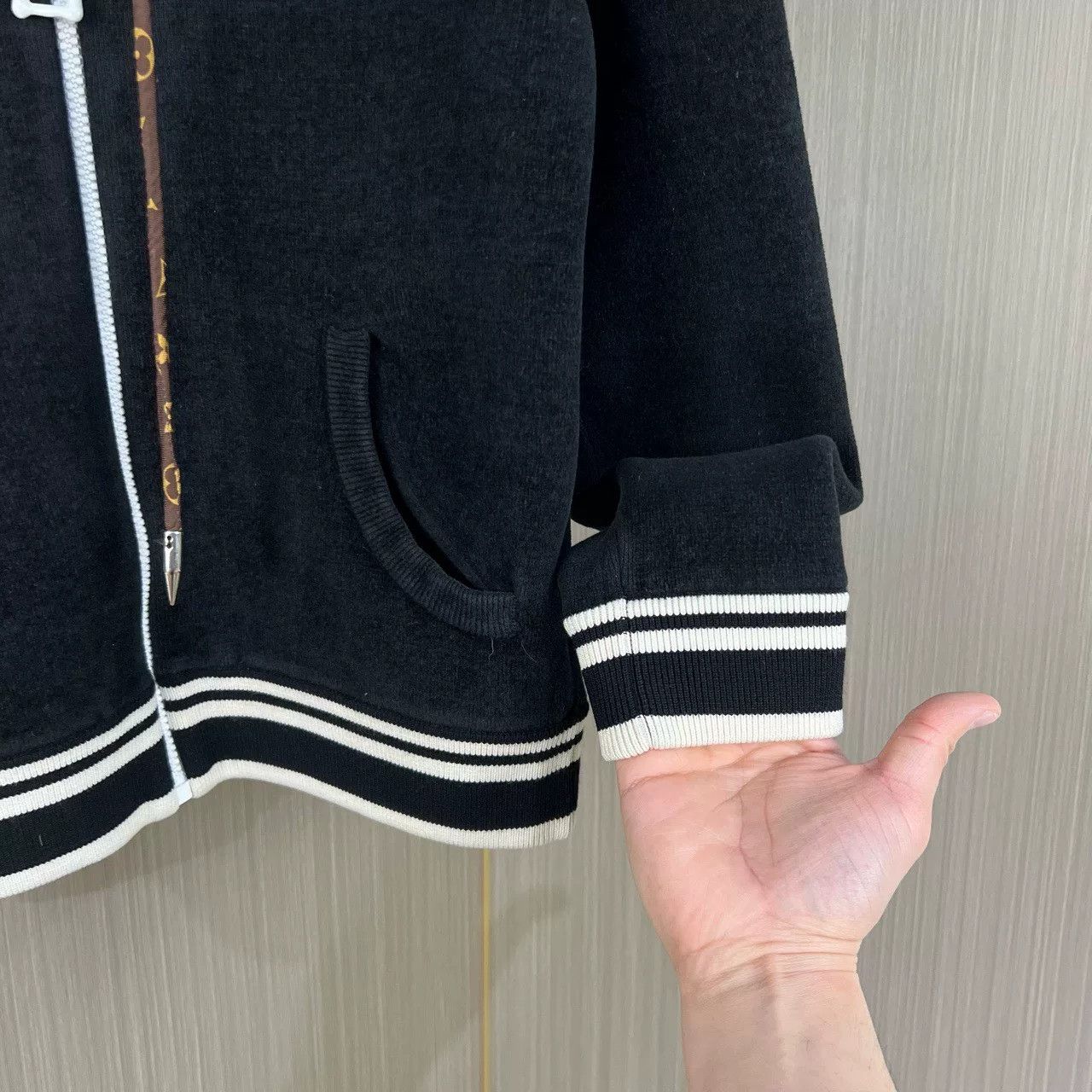 Louis Vuitton louis vuitton velvet embroidered zip hoodie Size XS / US 0-2 / IT 36-38 - 4 Thumbnail