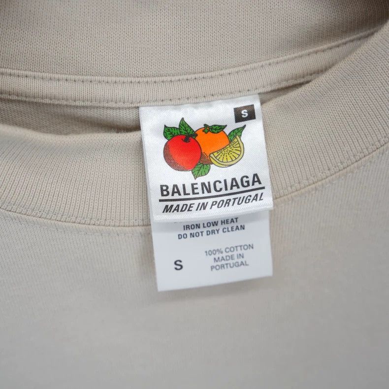 Balenciaga Balenciaga XXXL Embroidered Beige T-shirt Size US XXL / EU 58 / 5 - 3 Thumbnail
