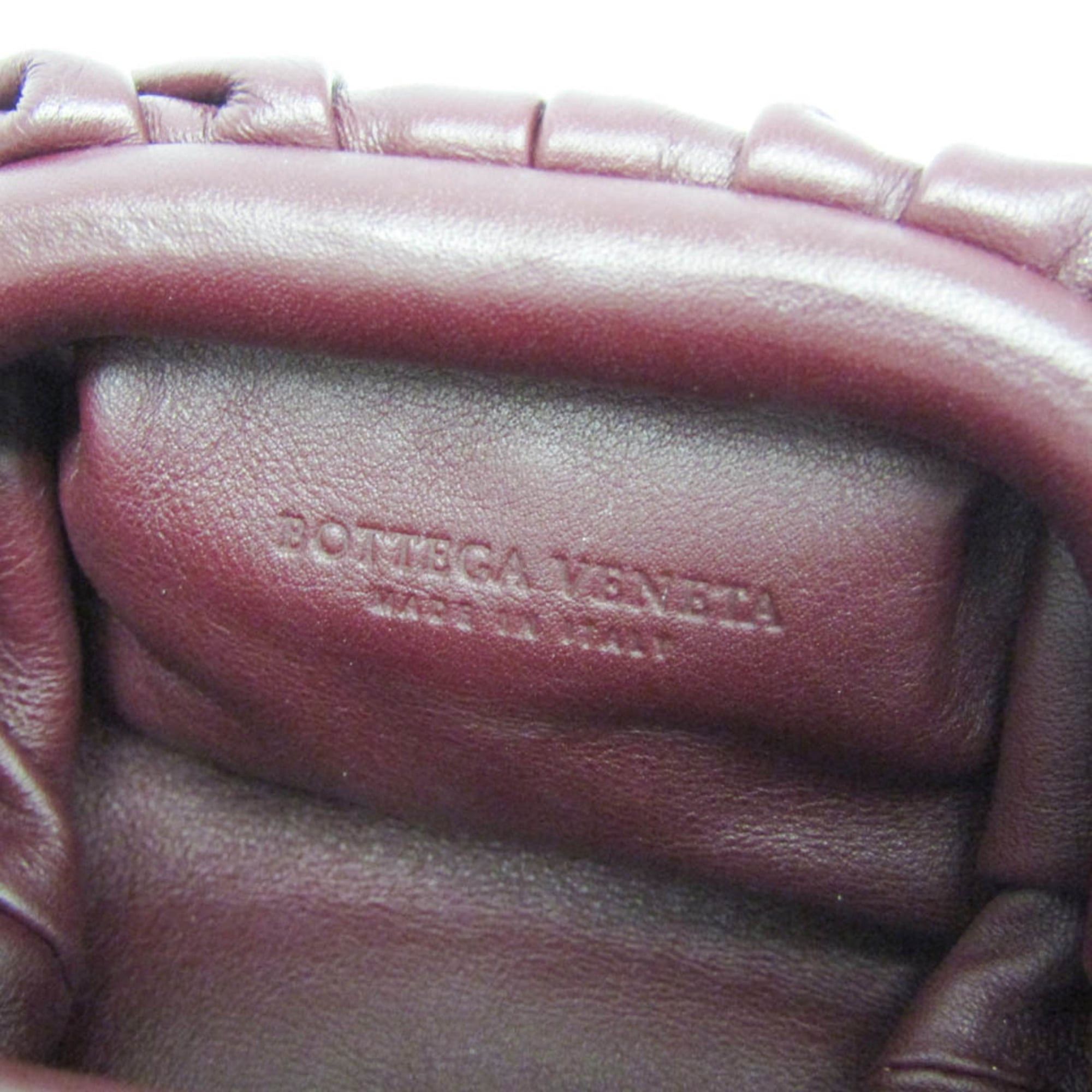 Bottega Veneta Bottega Veneta Shoulder Clasp 577816 Men,Women Leather Coin Purse/coin Case Bordeaux,Wine Size ONE SIZE - 10 Thumbnail