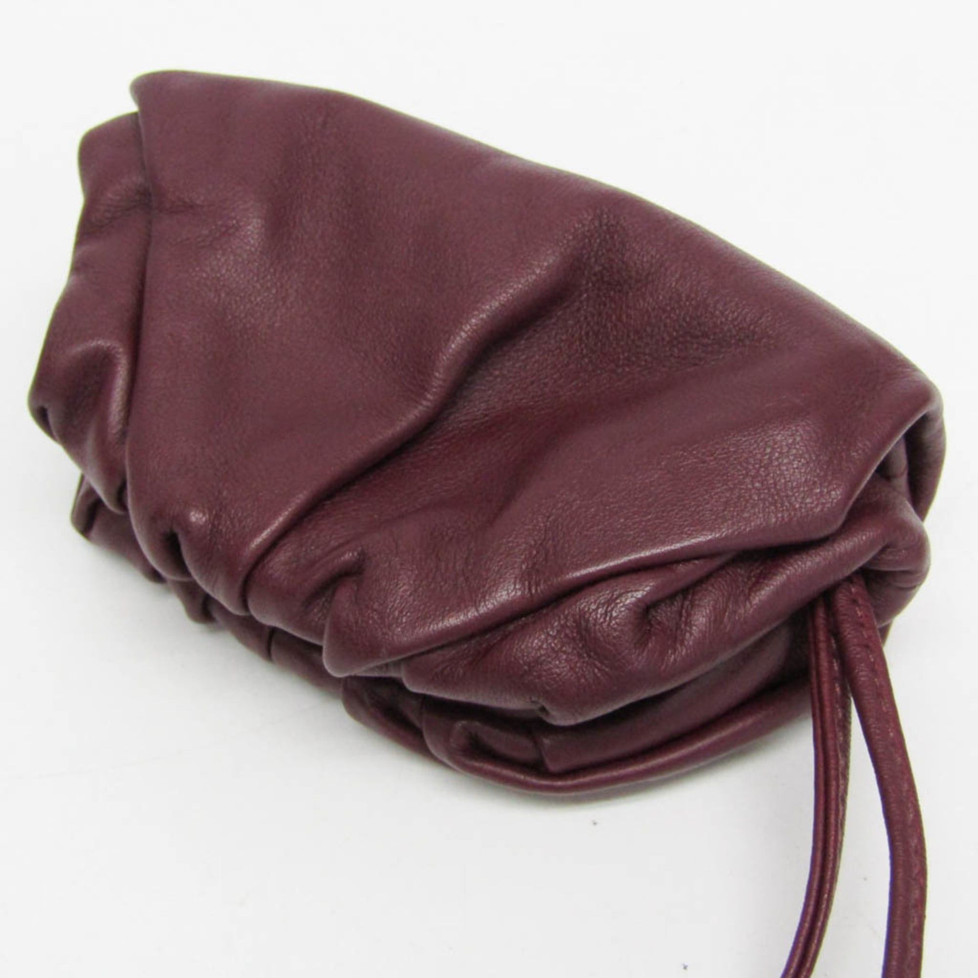 Bottega Veneta Bottega Veneta Shoulder Clasp 577816 Men,Women Leather Coin Purse/coin Case Bordeaux,Wine Size ONE SIZE - 5 Thumbnail