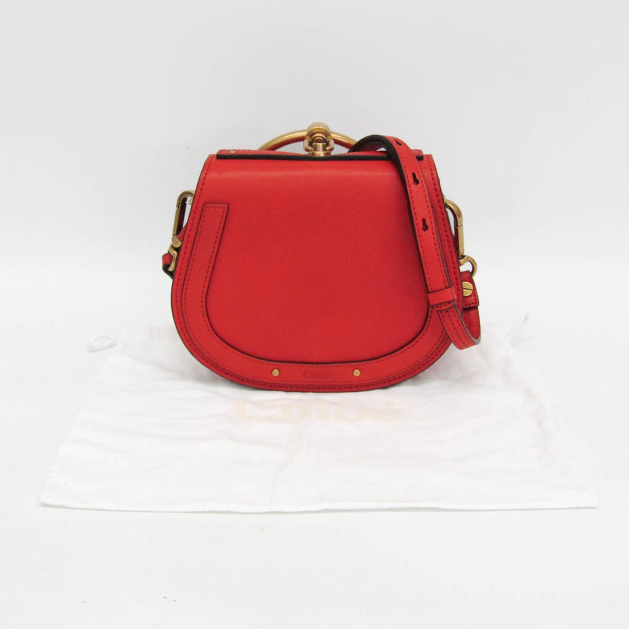 Chloe Chloé Nile Women's Leather Handbag,Shoulder Bag Orange Size ONE SIZE - 2 Thumbnail