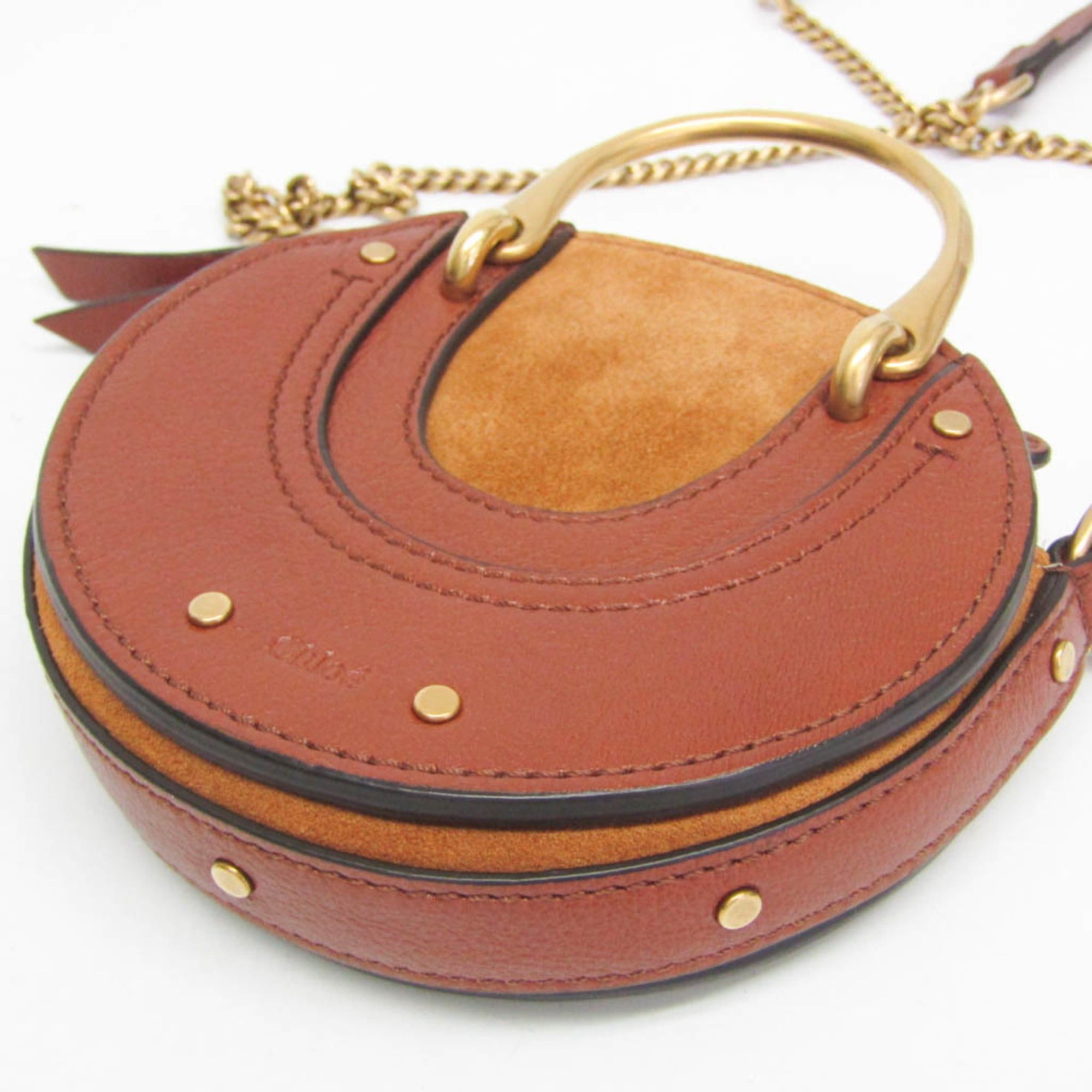 Chloe Chloé Pixie Women's Leather,Suede Shoulder Bag Brown Size ONE SIZE - 4 Thumbnail