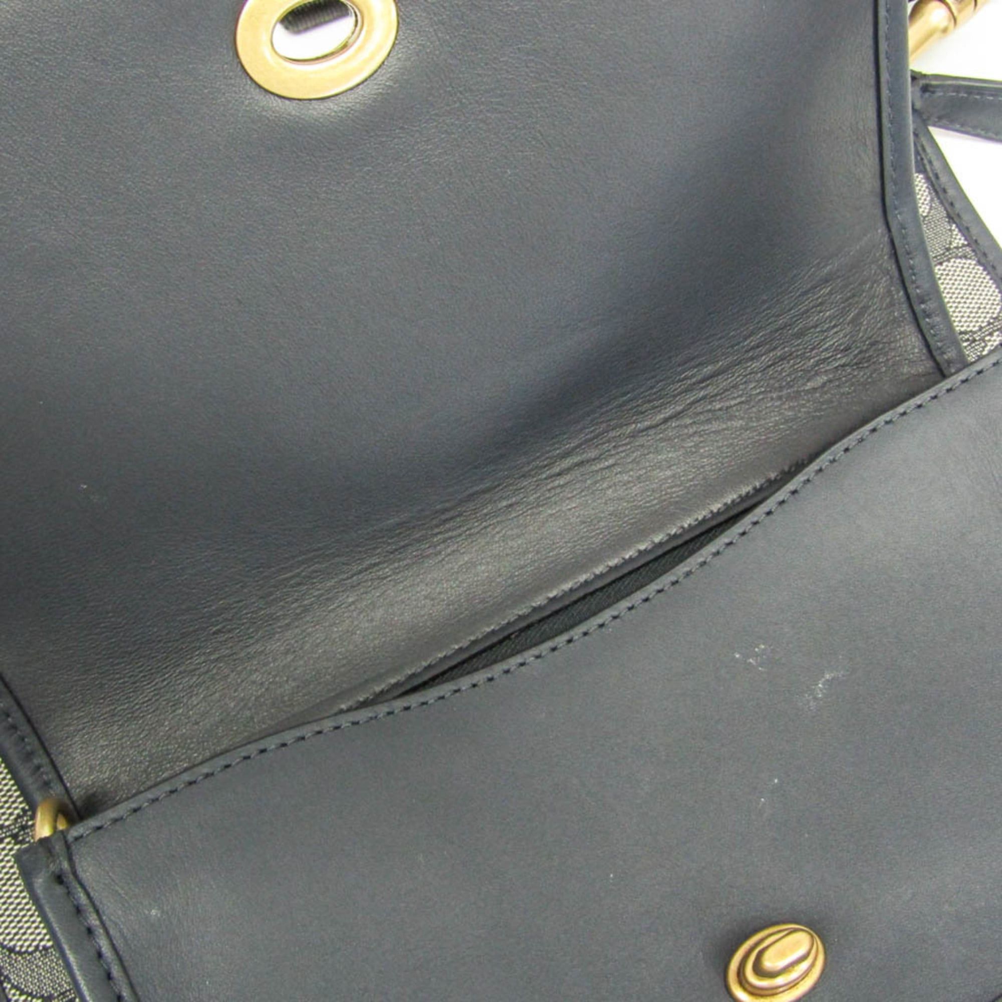 Coach Coach Signature C2613 Men,Women Canvas,Leather Shoulder Bag Gray,Navy Size ONE SIZE - 10 Thumbnail