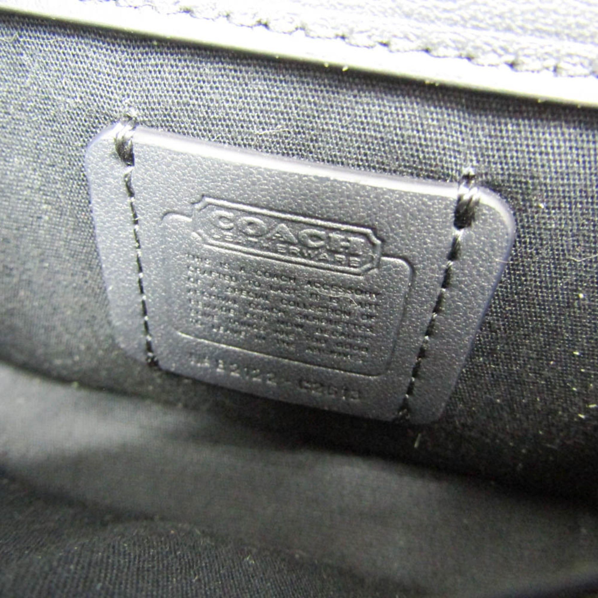 Coach Coach Signature C2613 Men,Women Canvas,Leather Shoulder Bag Gray,Navy Size ONE SIZE - 14 Thumbnail