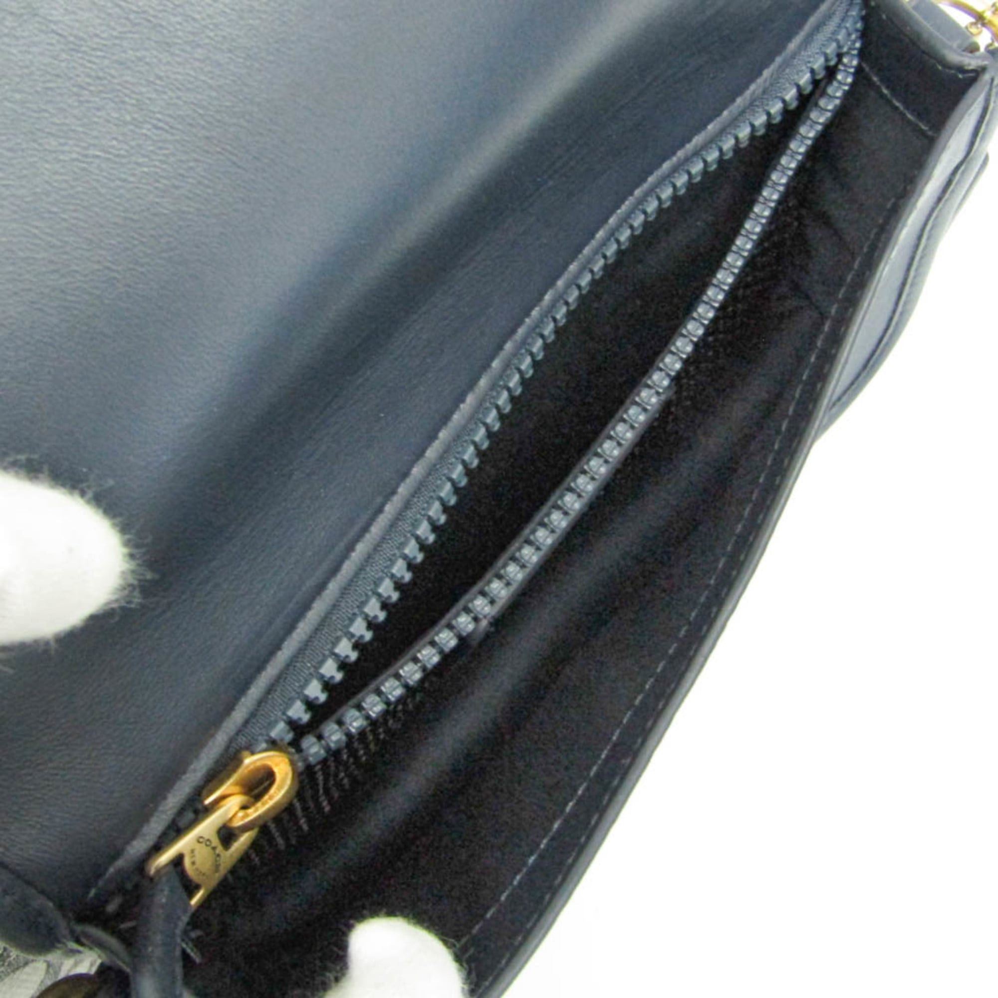 Coach Coach Signature C2613 Men,Women Canvas,Leather Shoulder Bag Gray,Navy Size ONE SIZE - 4 Thumbnail