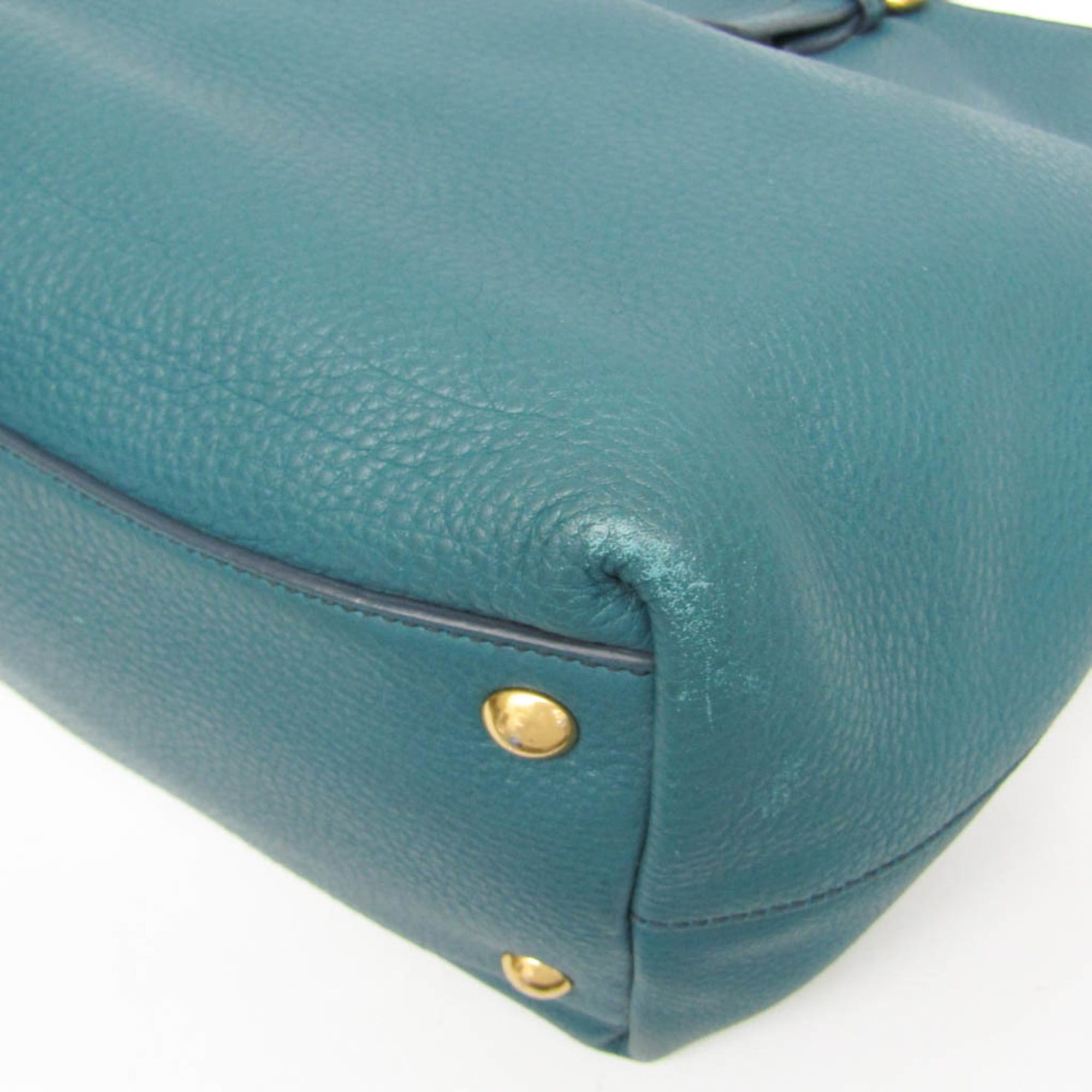 Miu Miu Miu Miu VIT.DAINO RR1905 Women's Leather Shoulder Bag,Tote Bag Green Size ONE SIZE - 7 Thumbnail