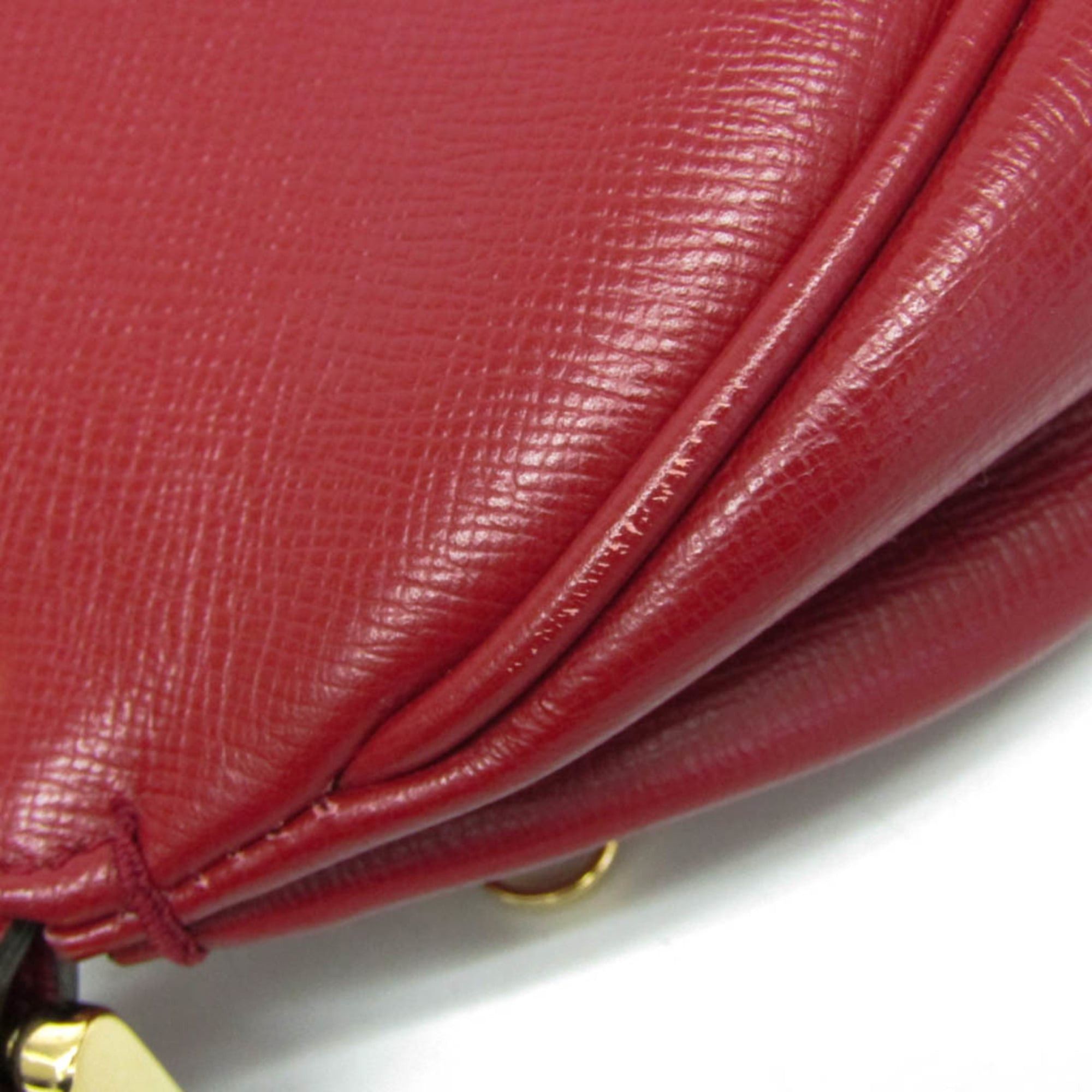 Gucci Gucci Interlocking G 614364 Men,Women Leather Clutch Bag,Handbag Red Color Size ONE SIZE - 9 Thumbnail