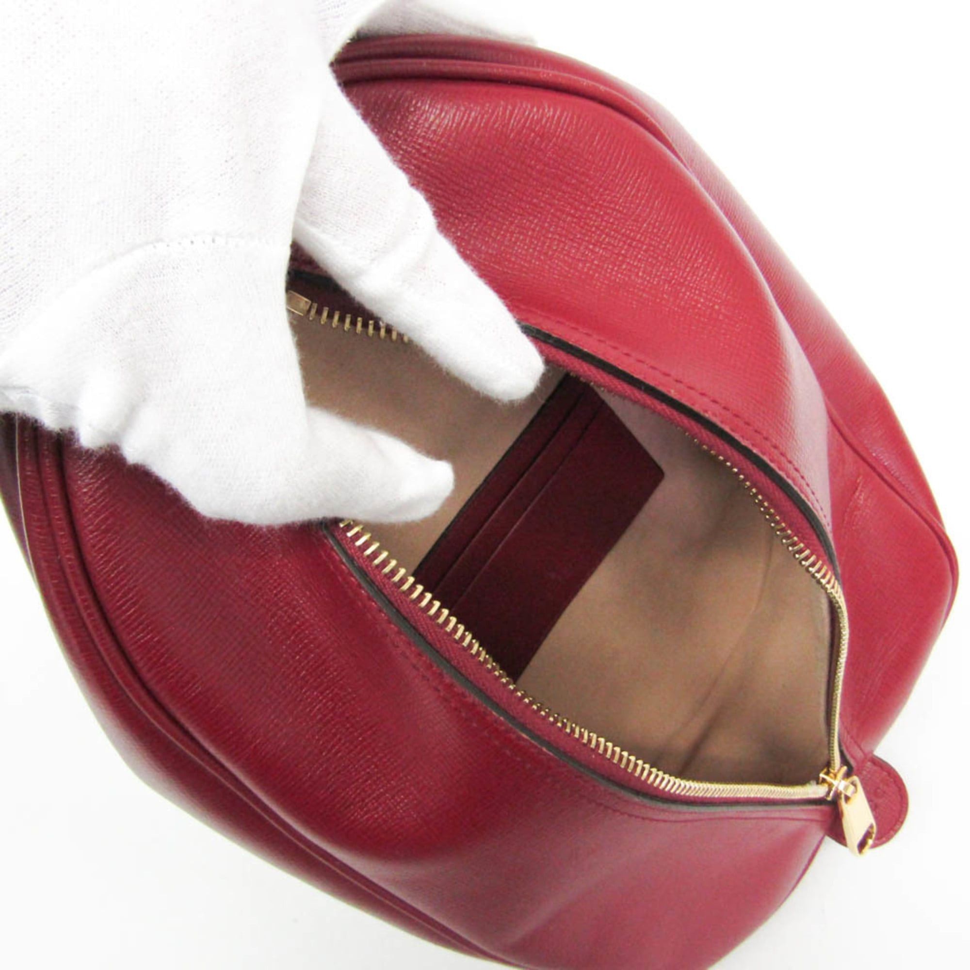 Gucci Gucci Interlocking G 614364 Men,Women Leather Clutch Bag,Handbag Red Color Size ONE SIZE - 3 Thumbnail