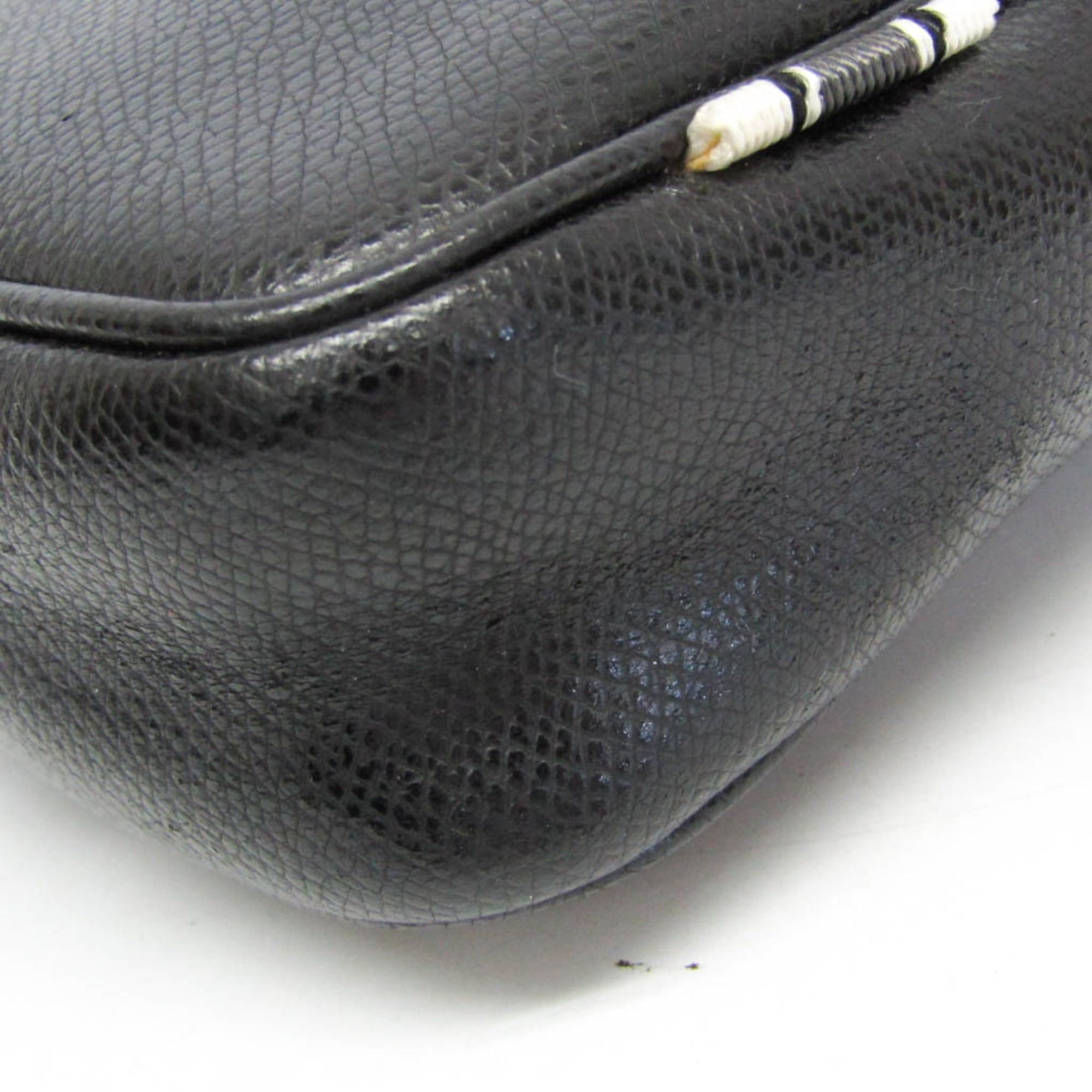 Salvatore Ferragamo Salvatore Ferragamo FZ-24 8810 Men,Women Leather Shoulder Bag Black Size ONE SIZE - 4 Thumbnail