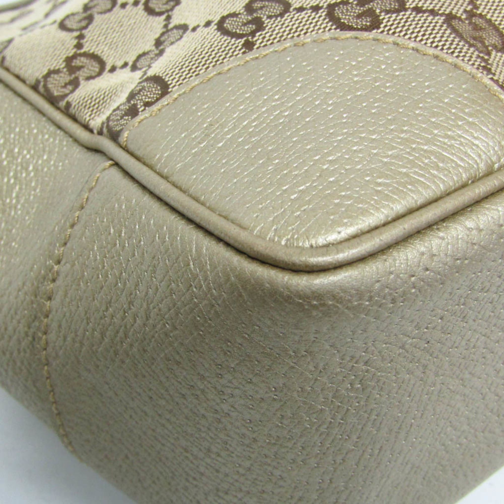 Gucci Gucci GG Canvas Bree Small 353121 Women's GG Canvas,Leather Handbag,Shoulder Bag Gold,Beige Size ONE SIZE - 5 Thumbnail