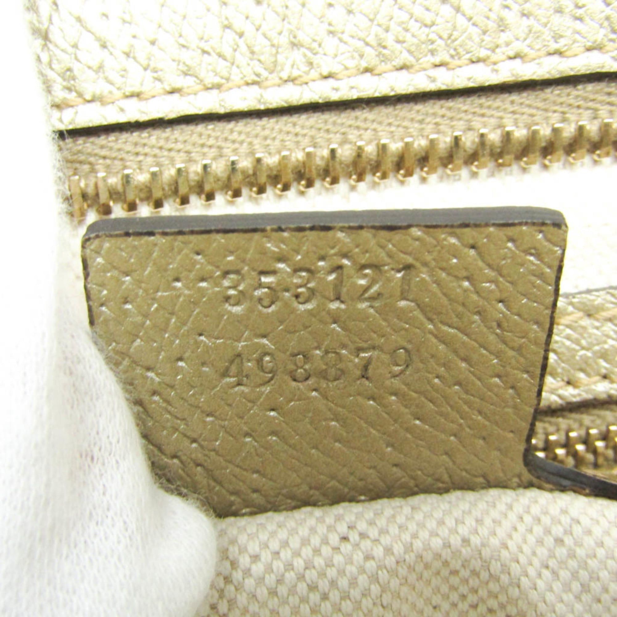 Gucci Gucci GG Canvas Bree Small 353121 Women's GG Canvas,Leather Handbag,Shoulder Bag Gold,Beige Size ONE SIZE - 15 Thumbnail
