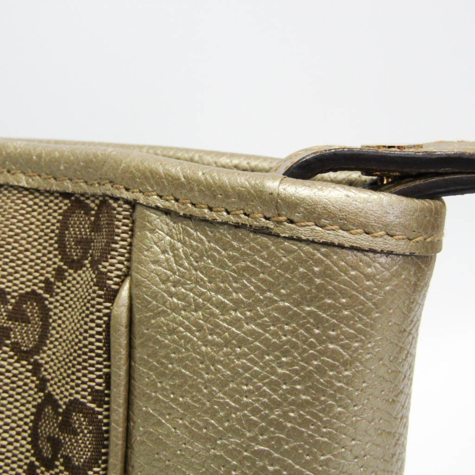 Gucci Gucci GG Canvas Bree Small 353121 Women's GG Canvas,Leather Handbag,Shoulder Bag Gold,Beige Size ONE SIZE - 6 Thumbnail