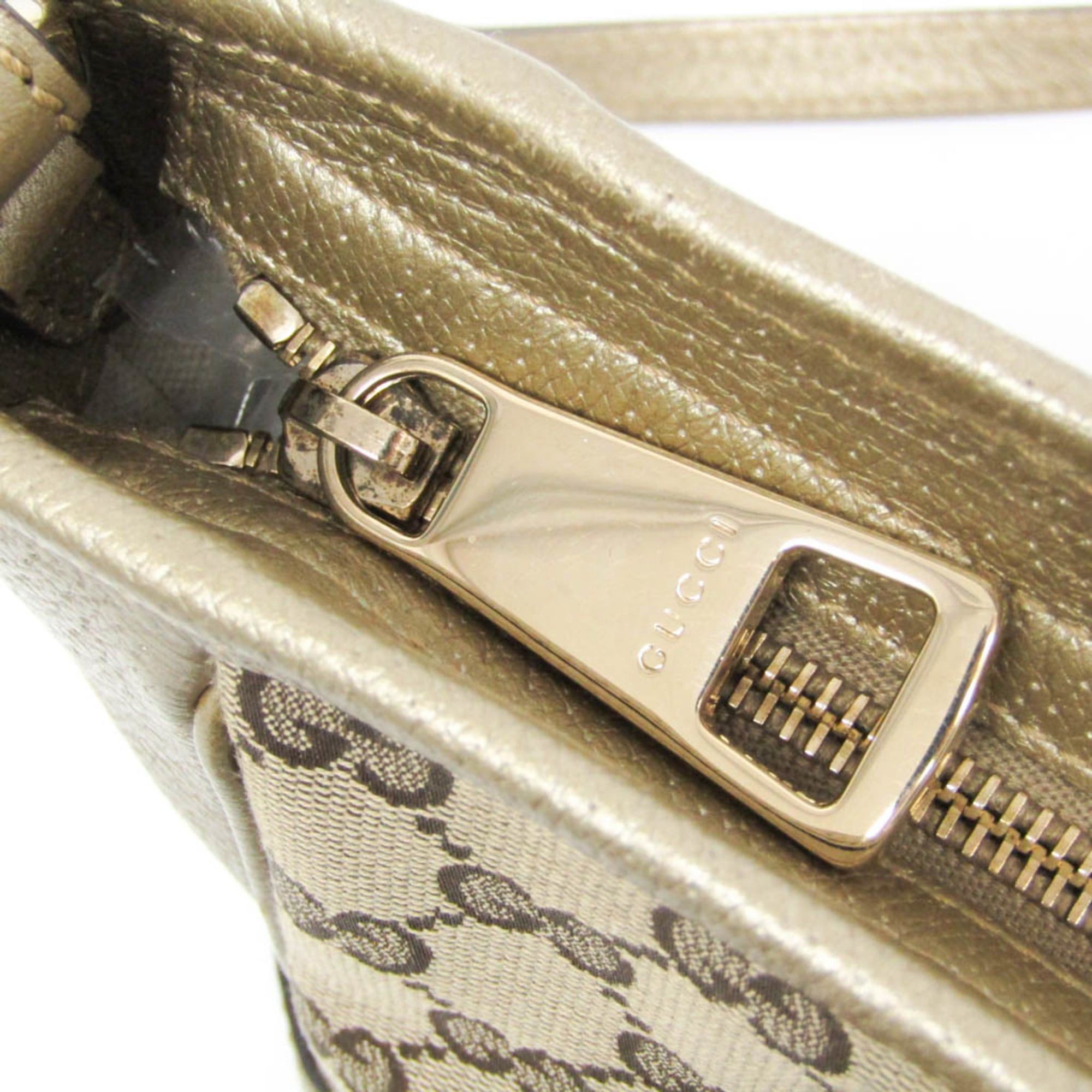 Gucci Gucci GG Canvas Bree Small 353121 Women's GG Canvas,Leather Handbag,Shoulder Bag Gold,Beige Size ONE SIZE - 13 Thumbnail