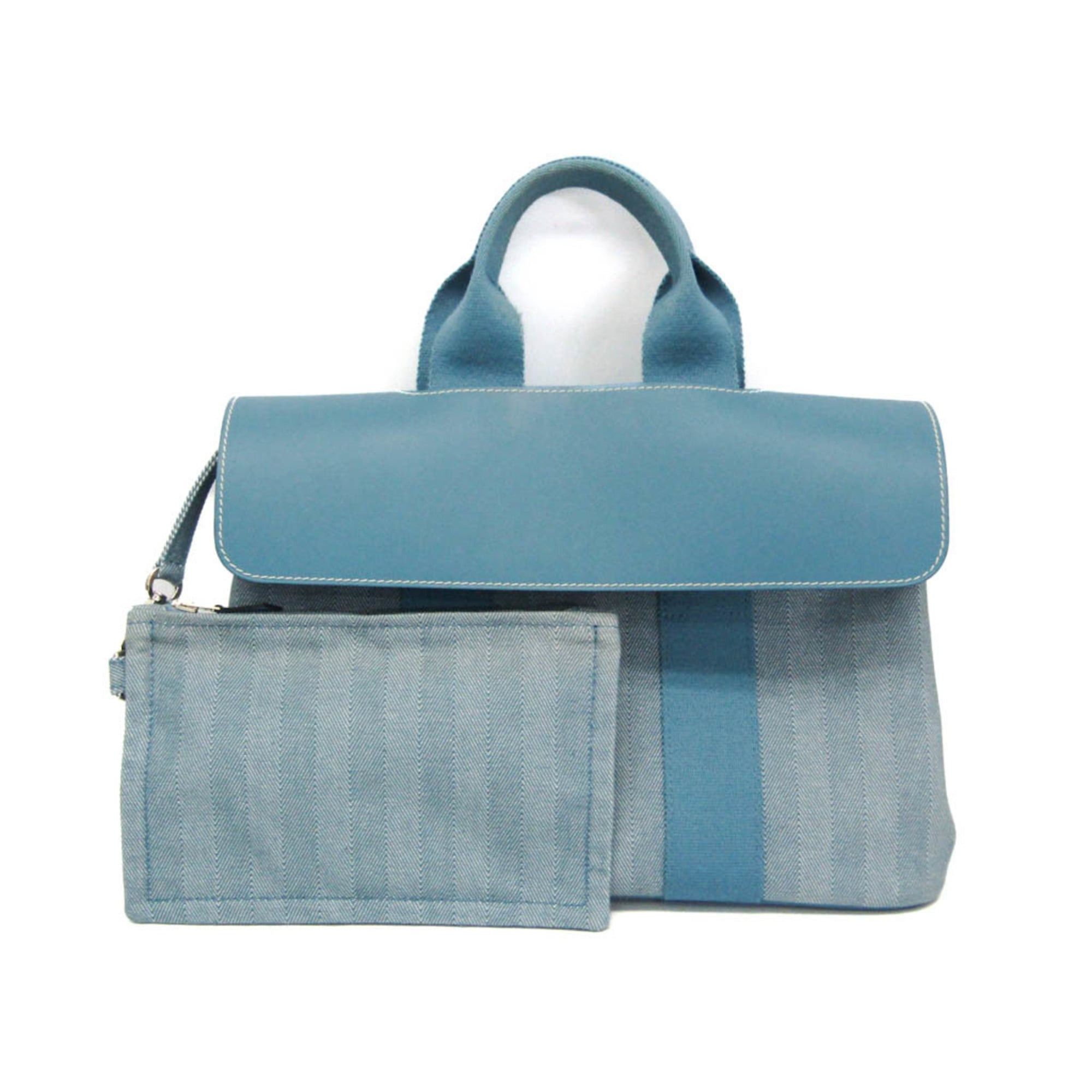 Hermes Hermes Valparaiso PM Women's Cotton,Polyester Handbag Blue Size ONE SIZE - 2 Thumbnail