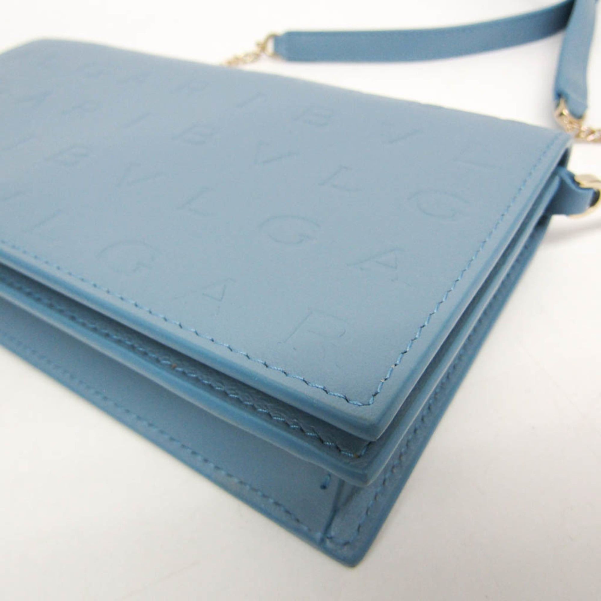 Bvlgari Bvlgari INFINITUM Women's Leather Chain/Shoulder Wallet Blue Size ONE SIZE - 6 Thumbnail