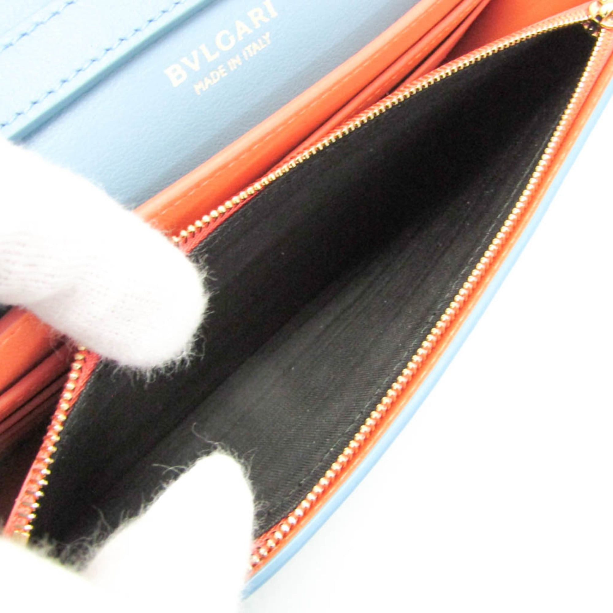 Bvlgari Bvlgari INFINITUM Women's Leather Chain/Shoulder Wallet Blue Size ONE SIZE - 4 Thumbnail