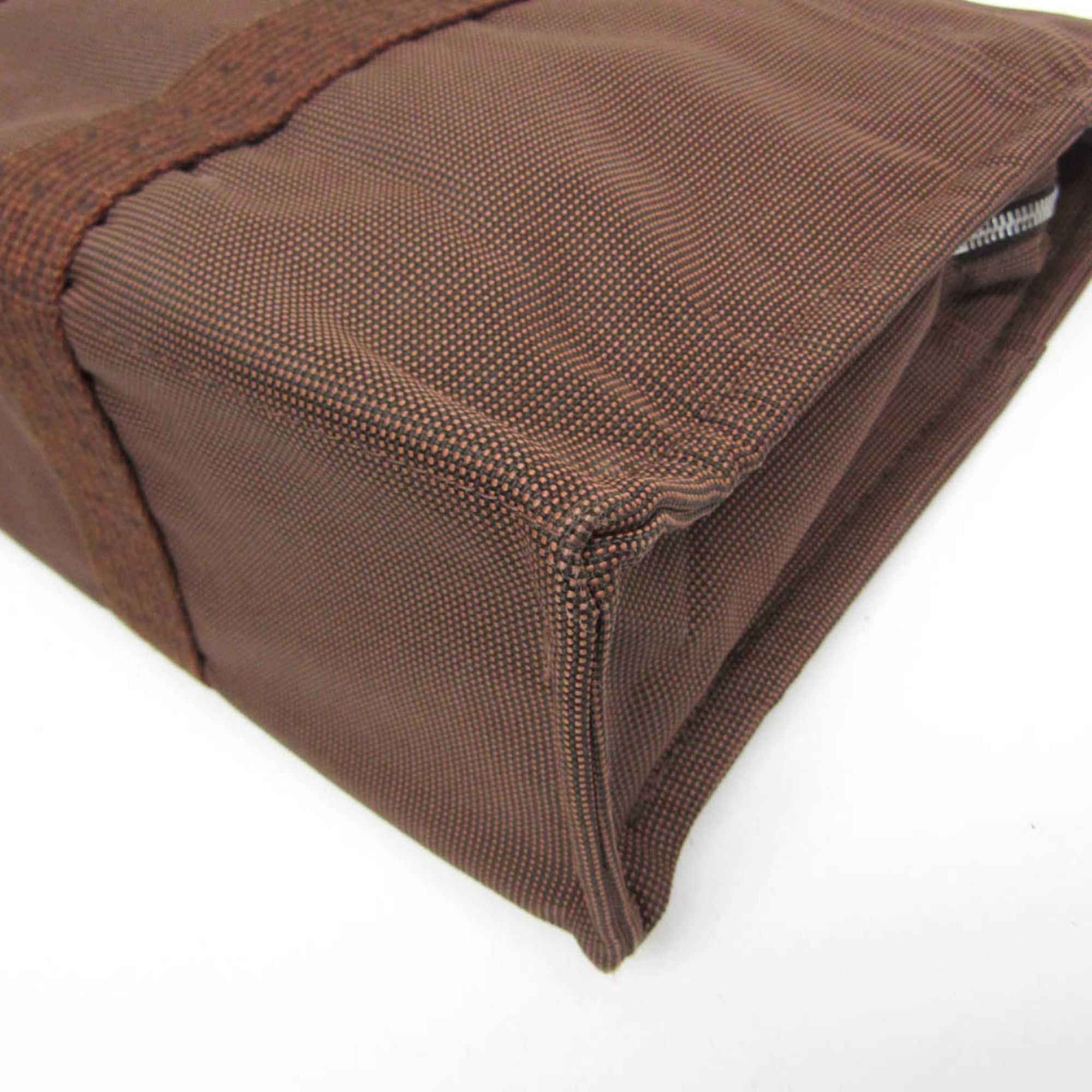 Hermes Hermes Her Line MM Men,Women Polyamide,Polyester Tote Bag Brown Size ONE SIZE - 5 Thumbnail