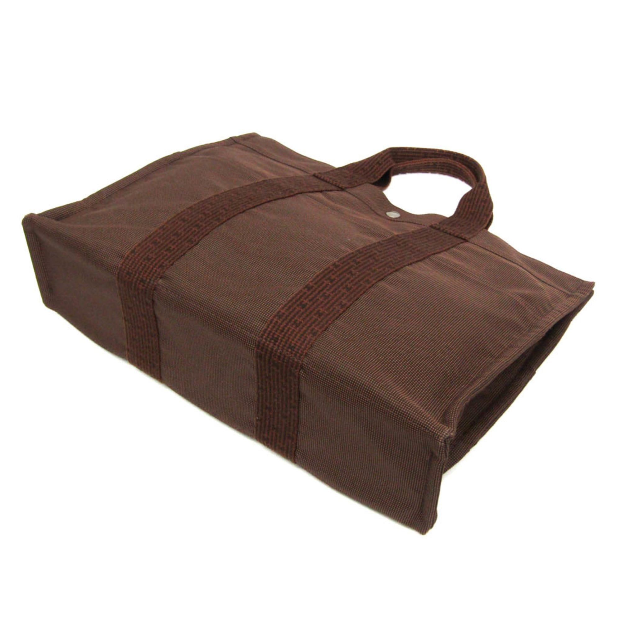 Hermes Hermes Her Line MM Men,Women Polyamide,Polyester Tote Bag Brown Size ONE SIZE - 2 Thumbnail