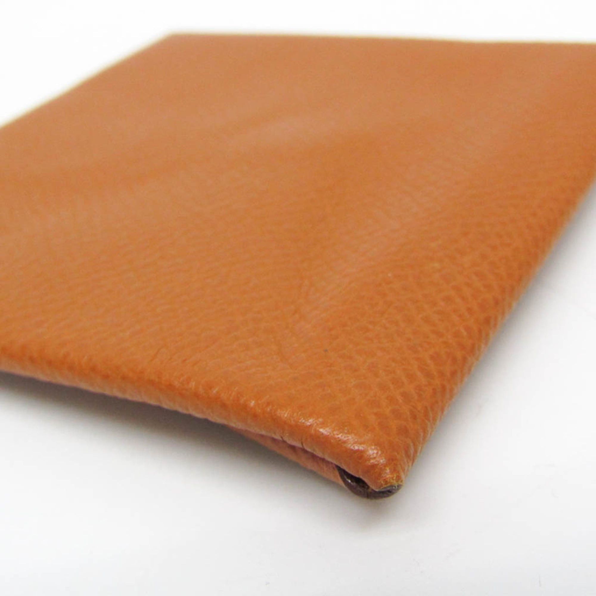 Hermes Hermes Bastia Women's Epsom Leather Coin Purse/coin Case Brown Size ONE SIZE - 6 Thumbnail