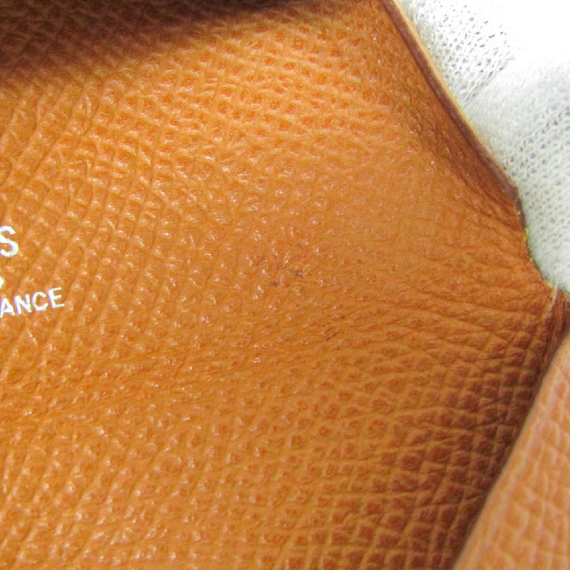 Hermes Hermes Bastia Women's Epsom Leather Coin Purse/coin Case Brown Size ONE SIZE - 9 Thumbnail