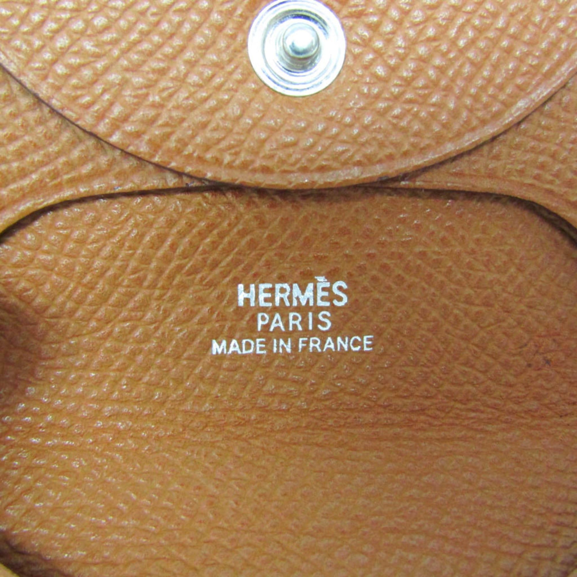 Hermes Hermes Bastia Women's Epsom Leather Coin Purse/coin Case Brown Size ONE SIZE - 10 Thumbnail
