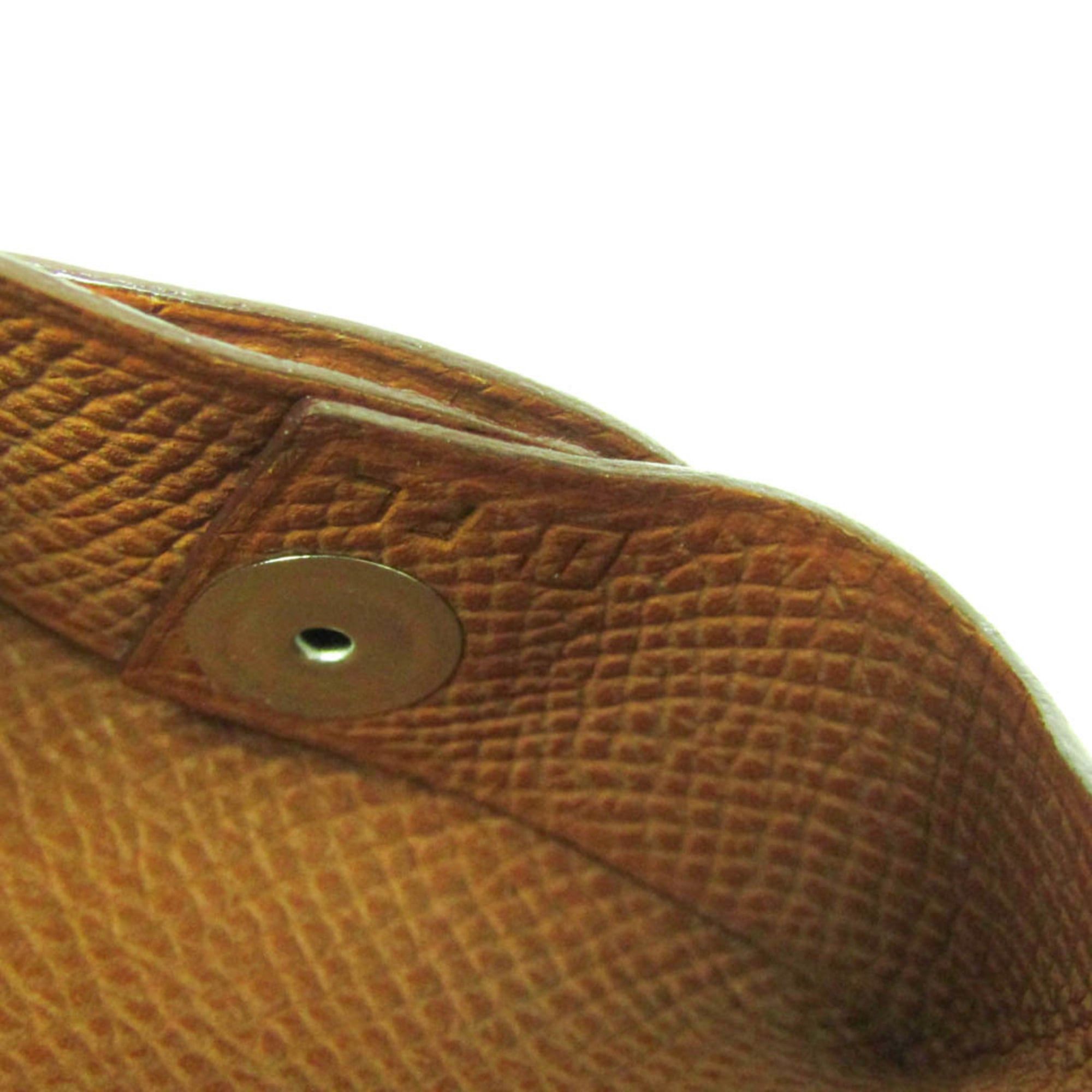 Hermes Hermes Bastia Women's Epsom Leather Coin Purse/coin Case Brown Size ONE SIZE - 11 Thumbnail