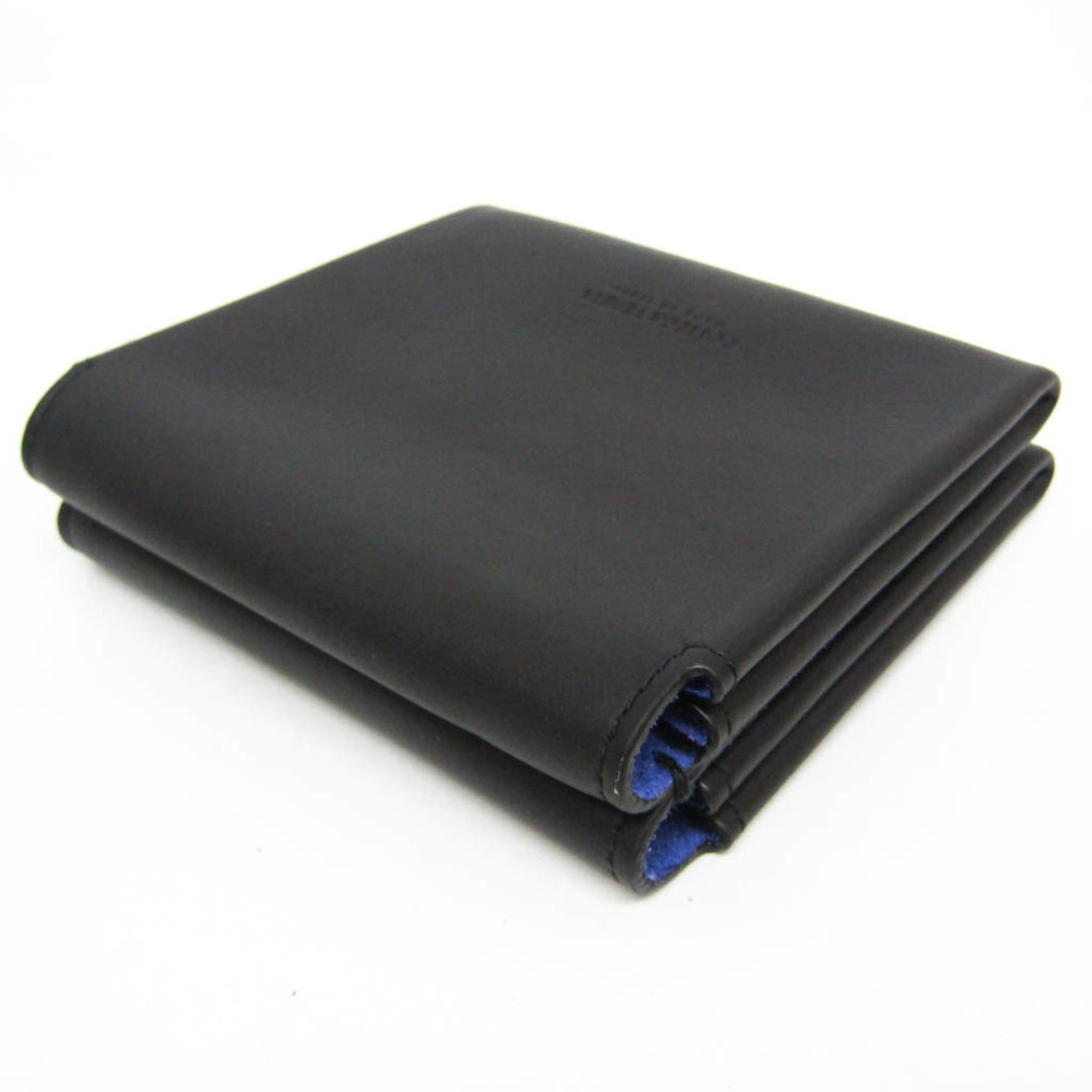 Bottega Veneta Bottega Veneta 593299 Men,Women Leather,Suede Wallet (bi-fold) Black,Blue Size ONE SIZE - 6 Thumbnail