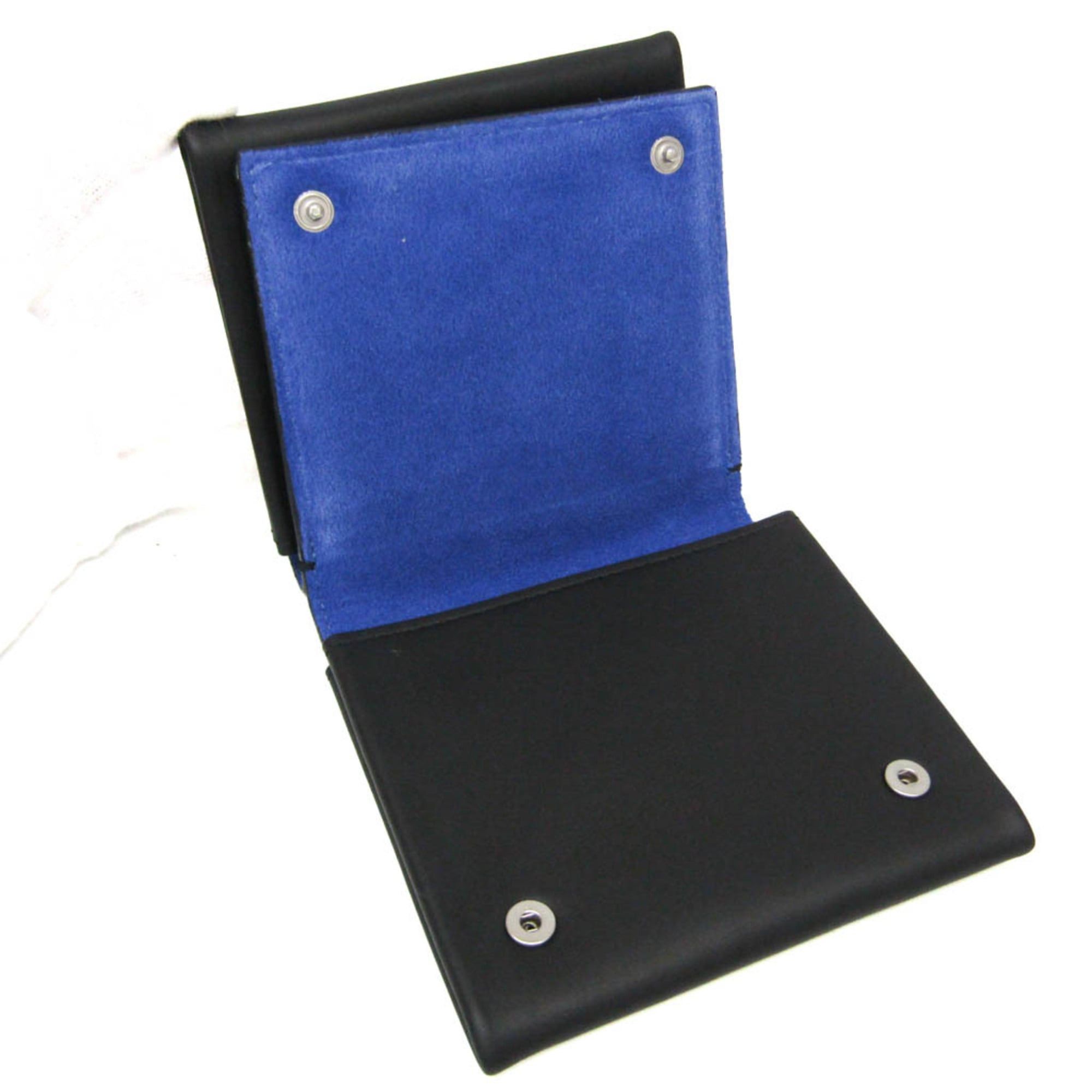 Bottega Veneta Bottega Veneta 593299 Men,Women Leather,Suede Wallet (bi-fold) Black,Blue Size ONE SIZE - 9 Thumbnail