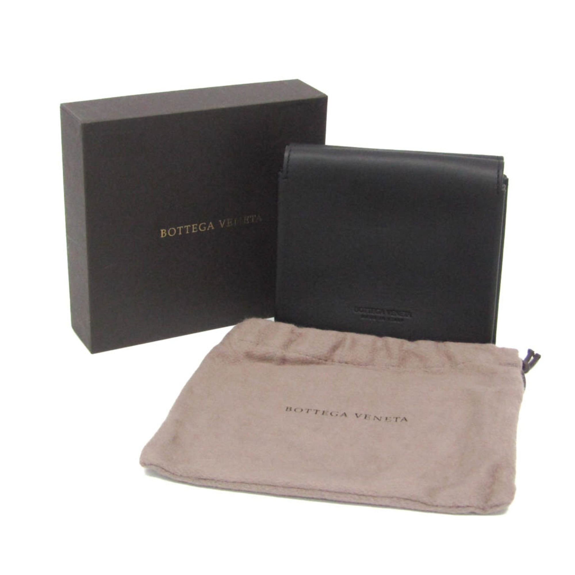 Bottega Veneta Bottega Veneta 593299 Men,Women Leather,Suede Wallet (bi-fold) Black,Blue Size ONE SIZE - 2 Thumbnail