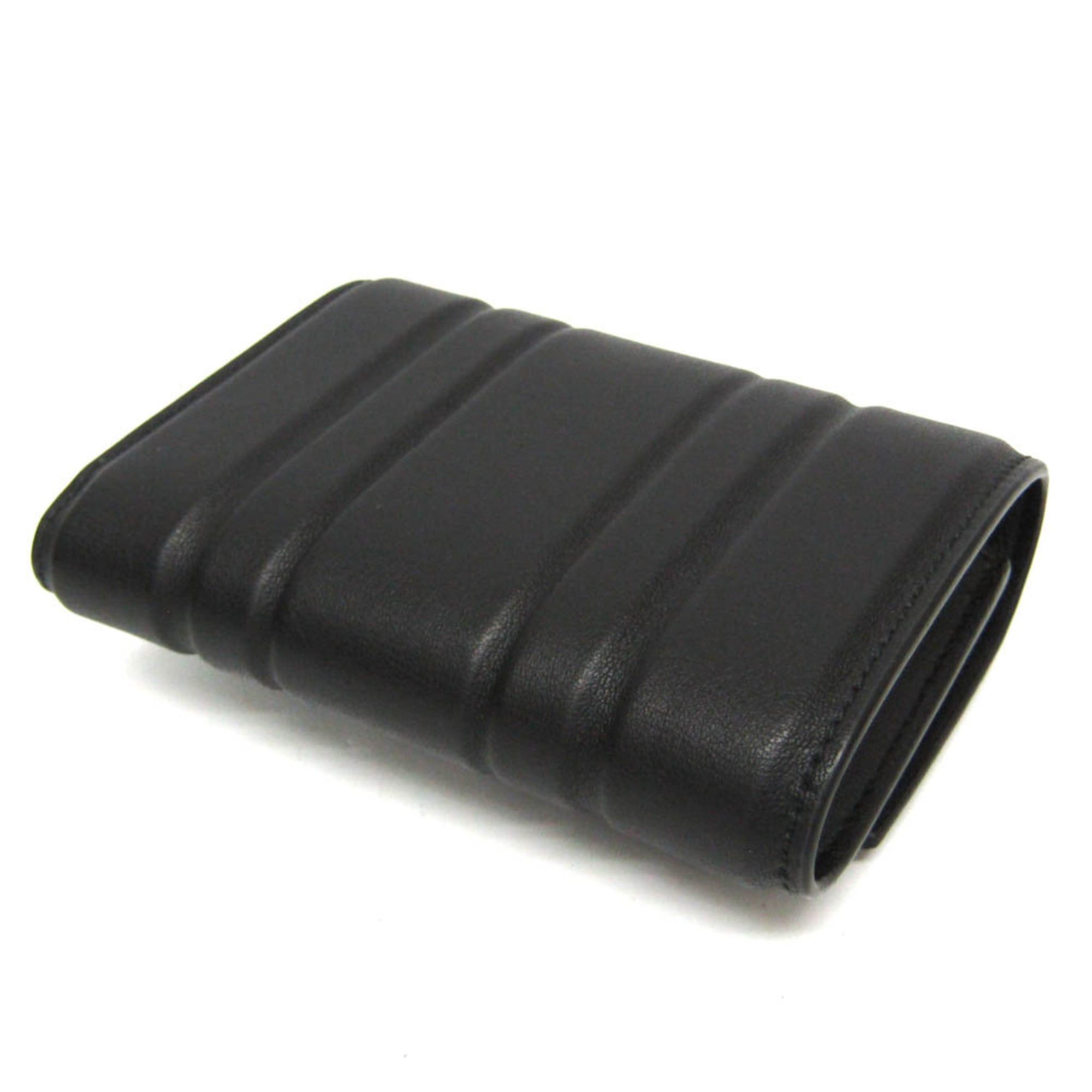 Salvatore Ferragamo Salvatore Ferragamo Gancini IY 22 0445 Women's Leather Wallet (tri-fold) Black Size ONE SIZE - 3 Thumbnail