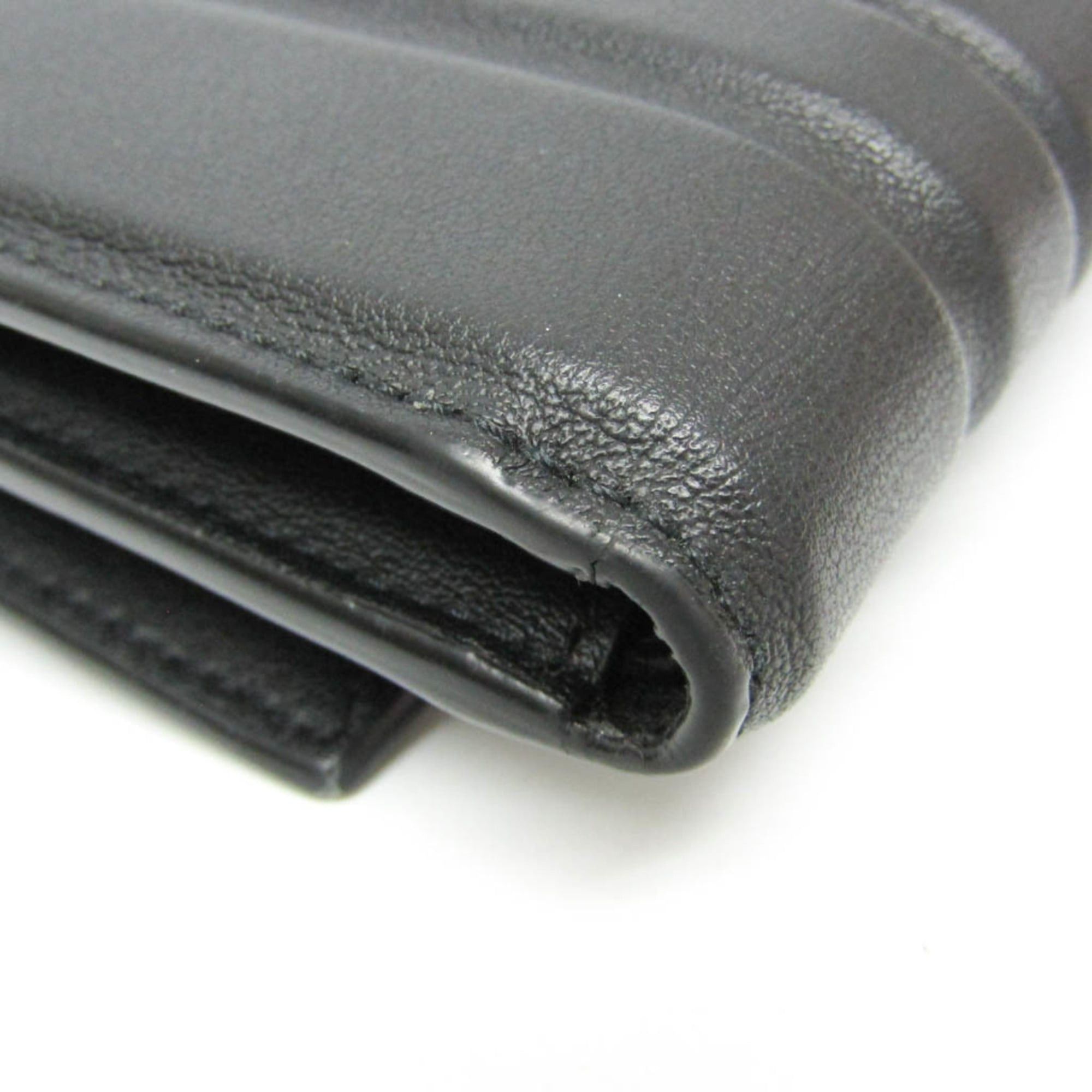Salvatore Ferragamo Salvatore Ferragamo Gancini IY 22 0445 Women's Leather Wallet (tri-fold) Black Size ONE SIZE - 6 Thumbnail
