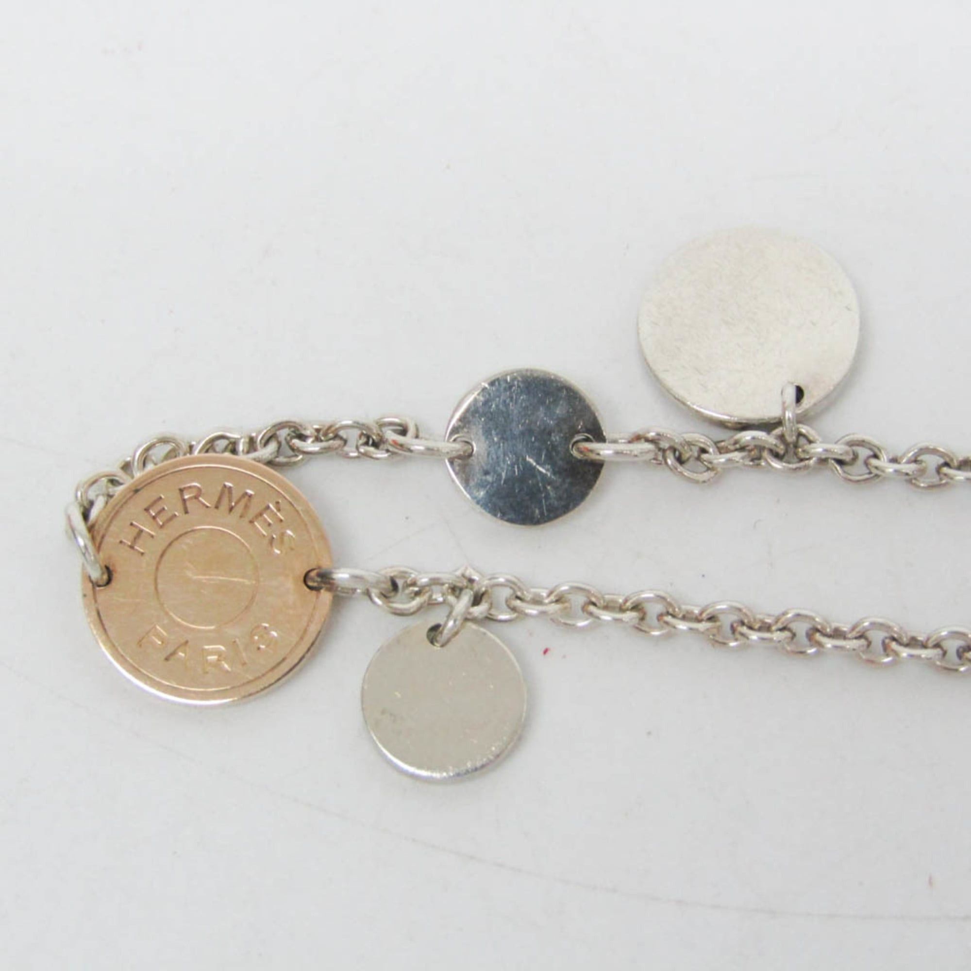 Hermes Hermes Exlibris Pink Gold (18K),Silver 925 Charm Bracelet Silver,Pink Gold Size ONE SIZE - 7 Thumbnail