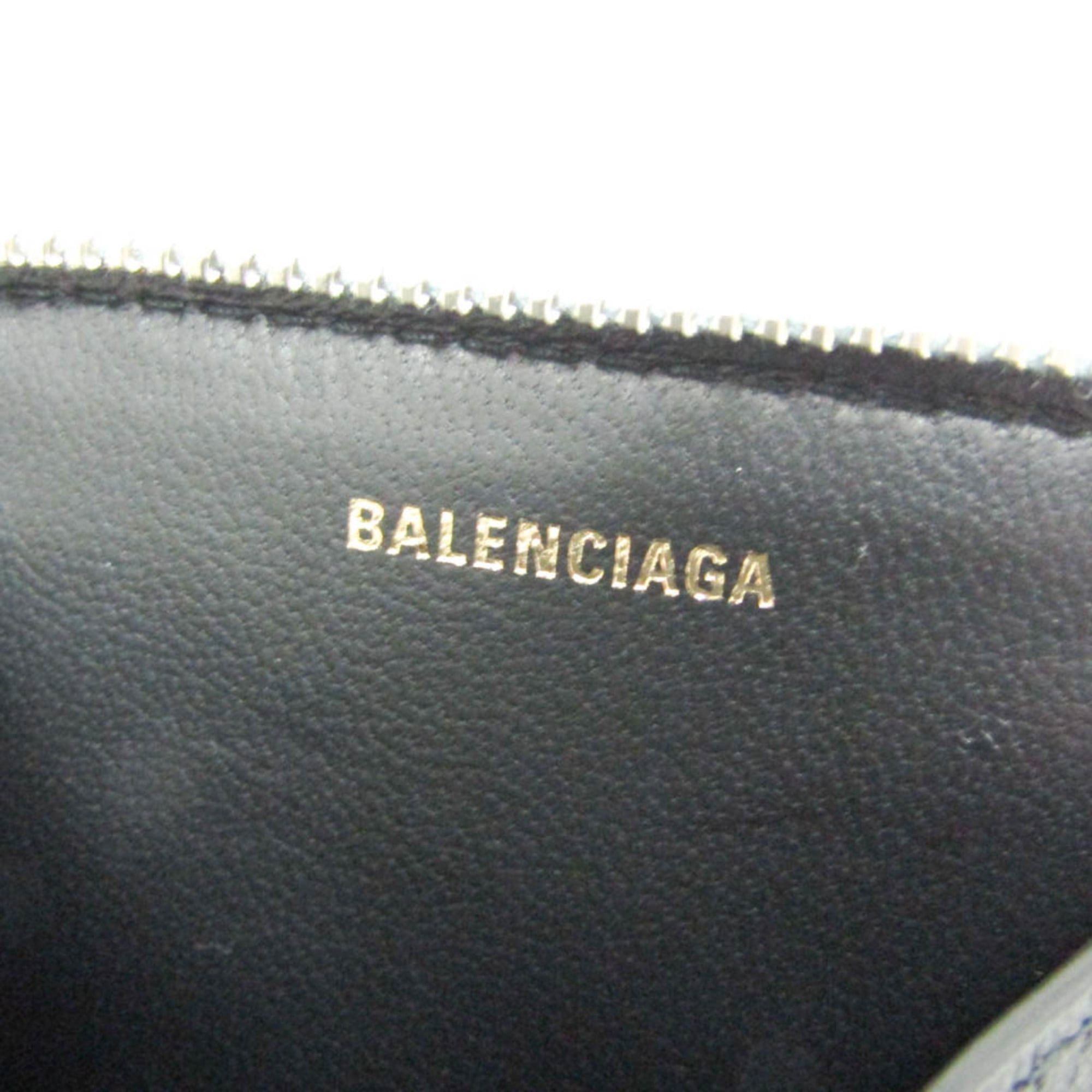 Balenciaga Balenciaga Ville 528926 Women,Men Leather Coin Purse/coin Case Light Blue Size ONE SIZE - 9 Thumbnail