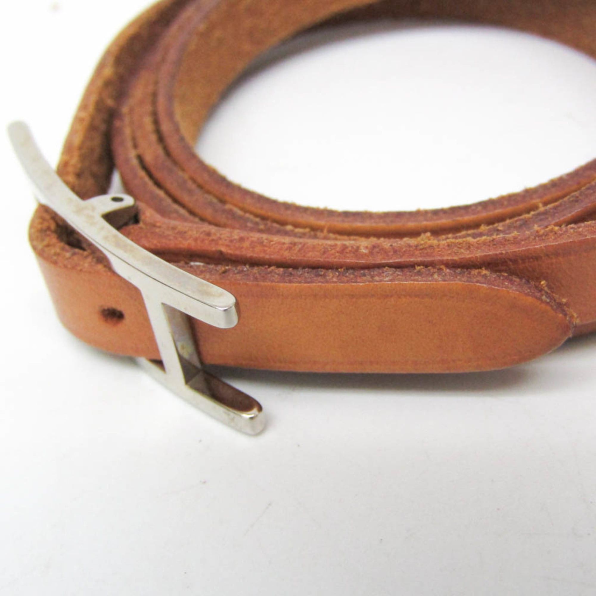 Hermes Hermes Hapi Choker Leather,Metal No Stone Bangle Silver,Black Size ONE SIZE - 5 Thumbnail