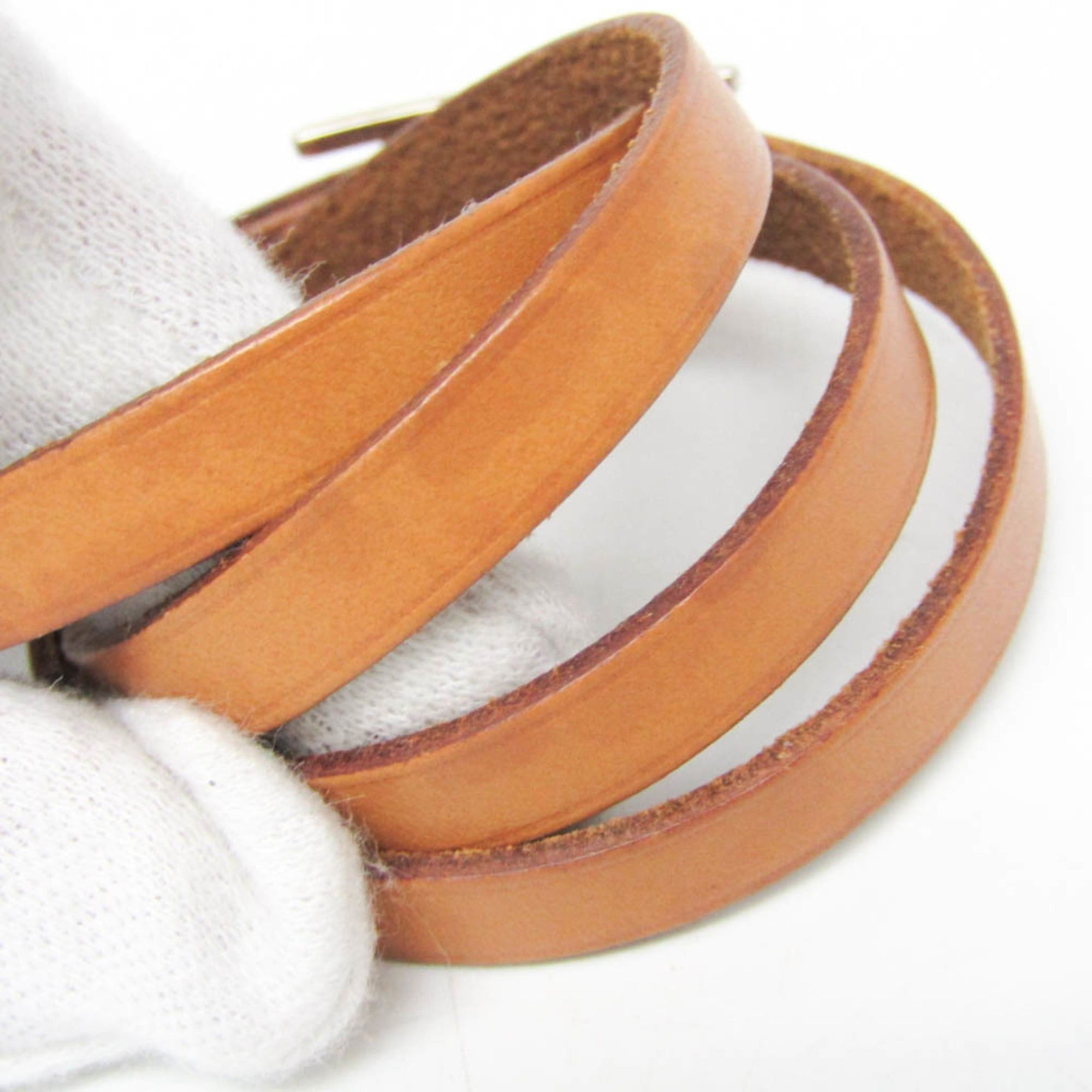 Hermes Hermes Hapi Choker Leather,Metal No Stone Bangle Silver,Black Size ONE SIZE - 6 Thumbnail