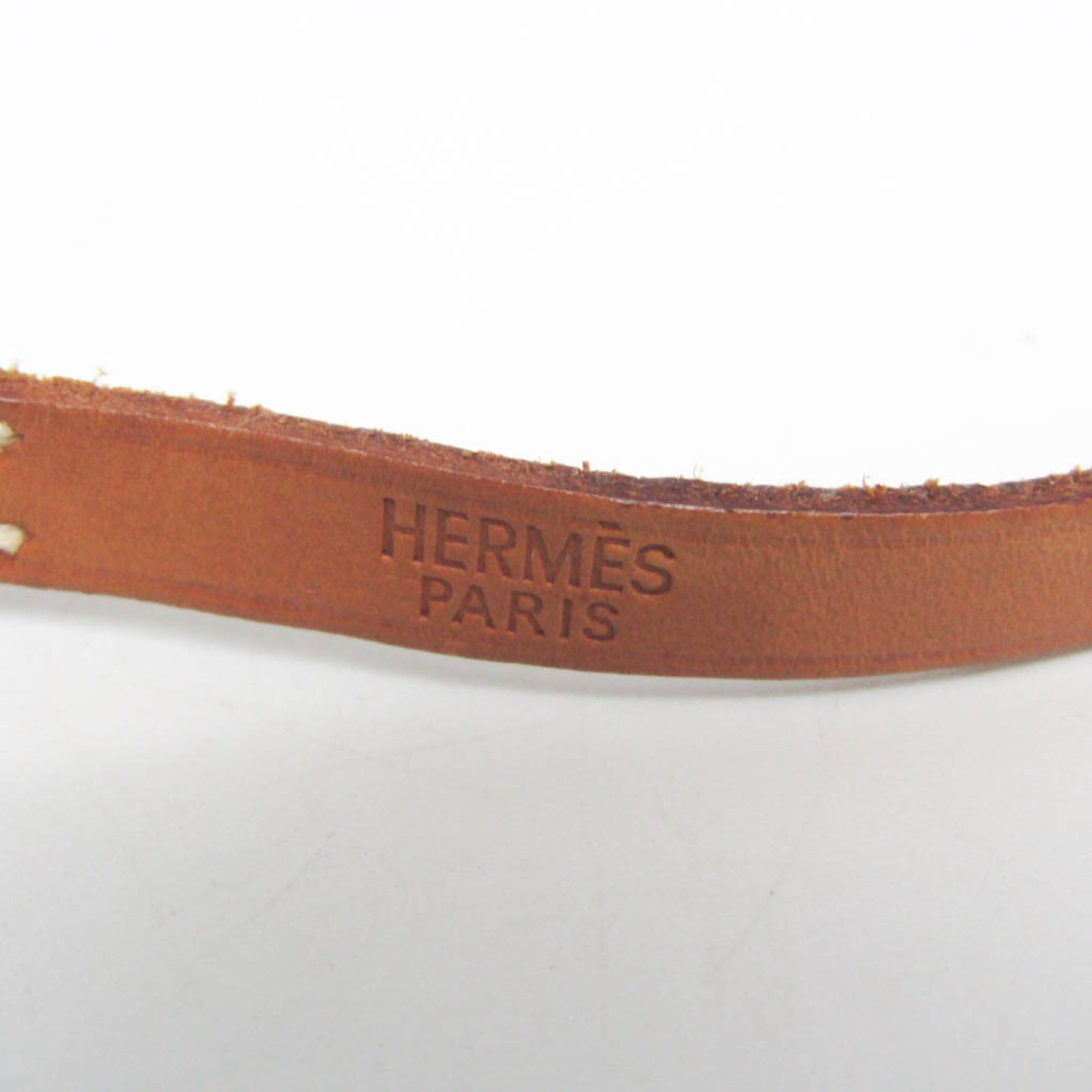 Hermes Hermes Hapi Choker Leather,Metal No Stone Bangle Silver,Black Size ONE SIZE - 8 Thumbnail