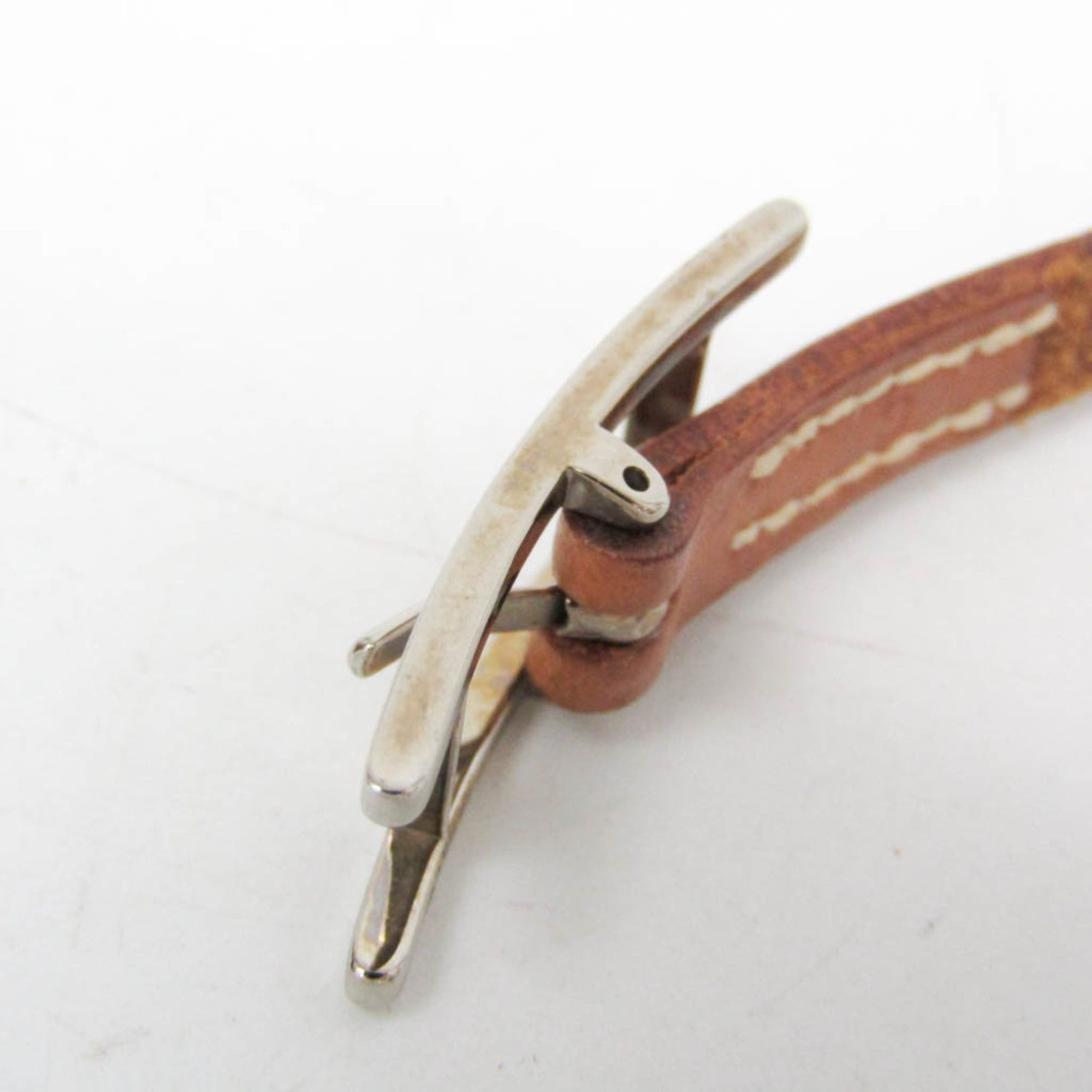 Hermes Hermes Hapi Choker Leather,Metal No Stone Bangle Silver,Black Size ONE SIZE - 10 Thumbnail