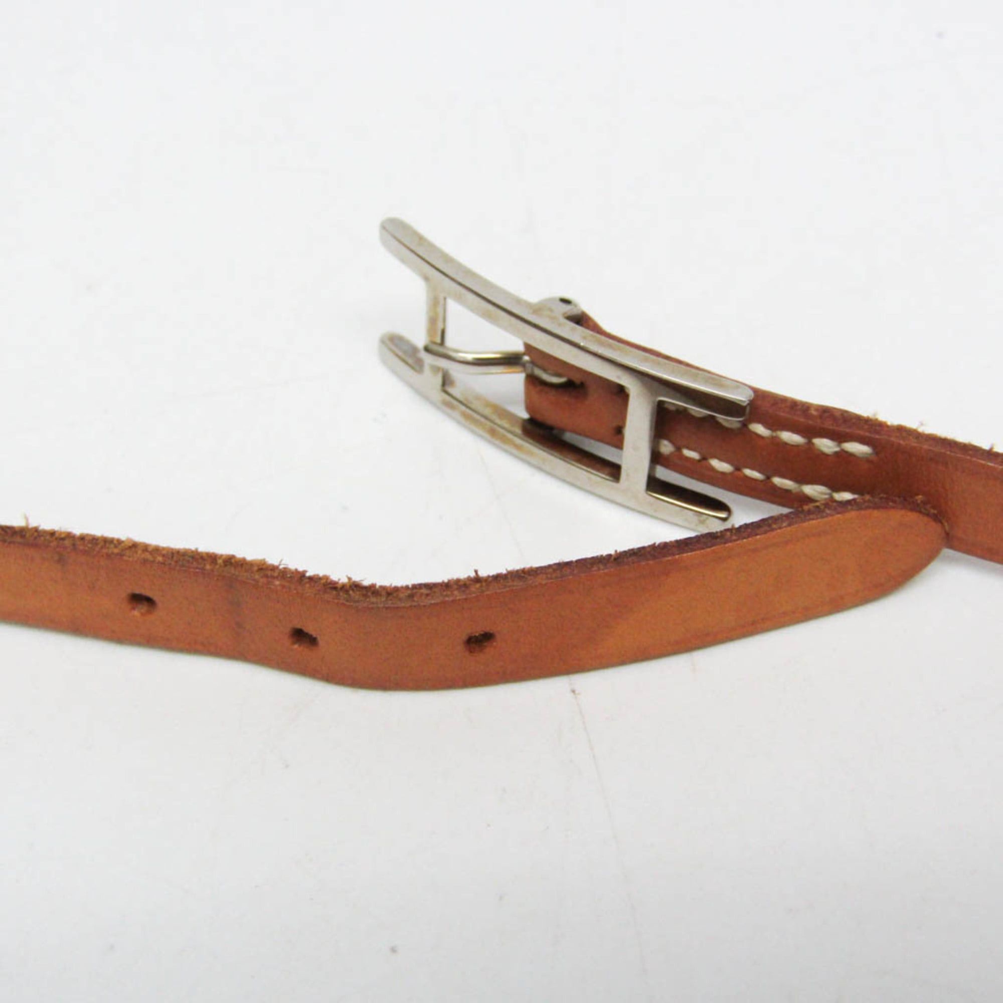 Hermes Hermes Hapi Choker Leather,Metal No Stone Bangle Silver,Black Size ONE SIZE - 7 Thumbnail