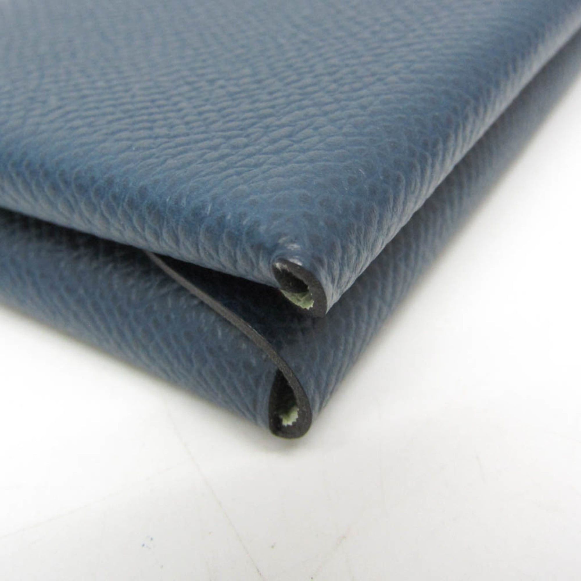 Hermes Hermes Calvi Duo Verso Epsom Leather Card Case Light Green,Navy Size ONE SIZE - 6 Thumbnail