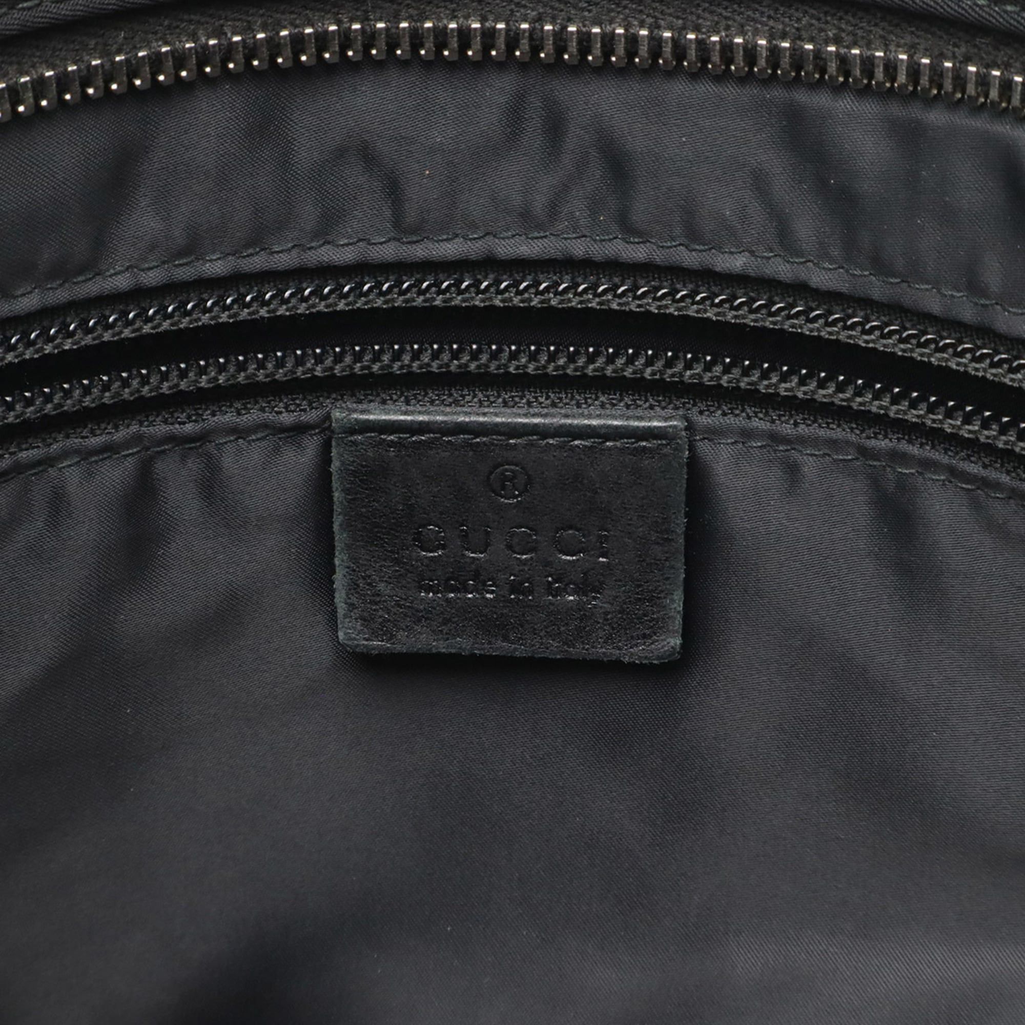 Gucci GUCCI Diamante Shoulder Bag, Nylon and Leather, Black Gray, 270410 Size ONE SIZE - 10 Thumbnail