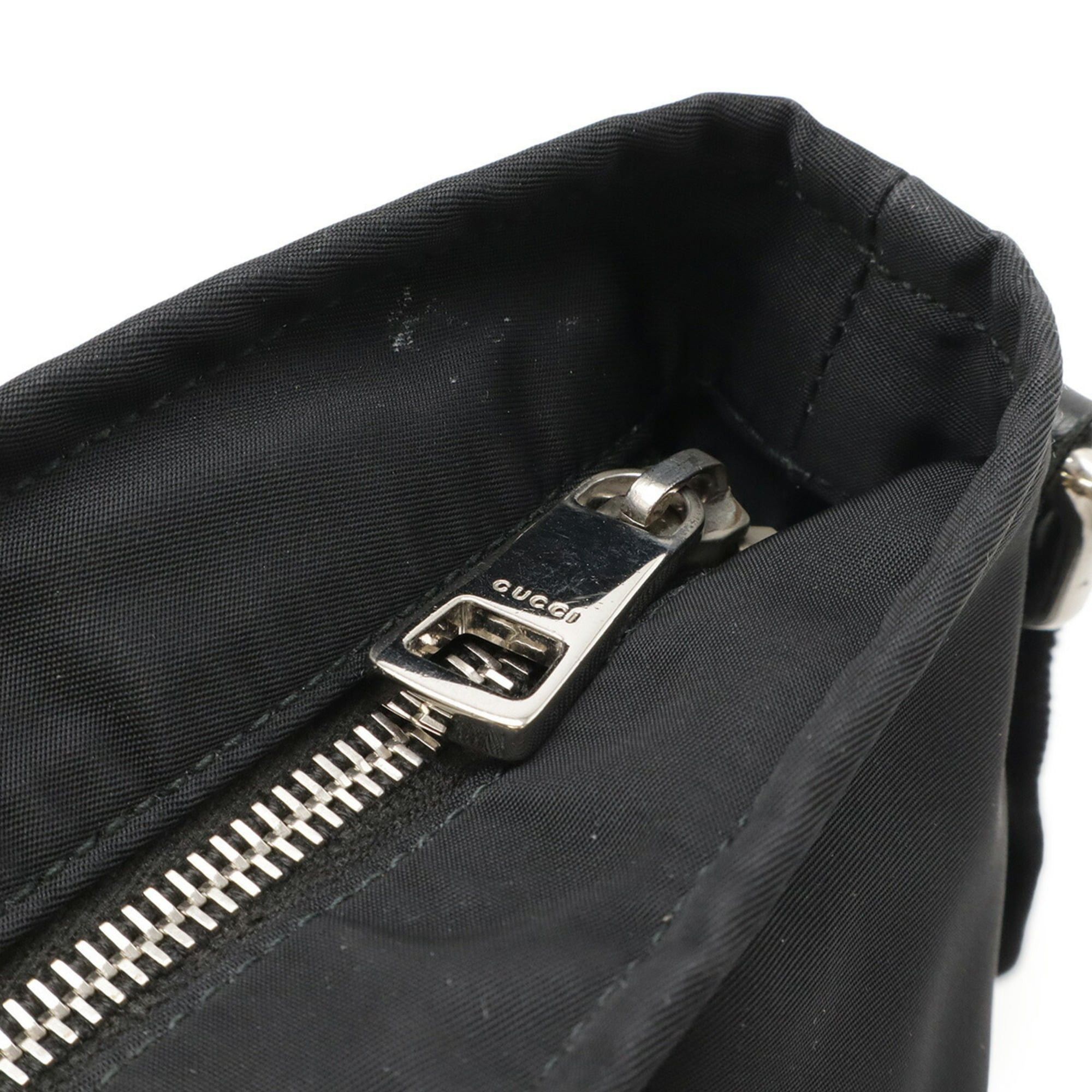 Gucci GUCCI Diamante Shoulder Bag, Nylon and Leather, Black Gray, 270410 Size ONE SIZE - 5 Thumbnail