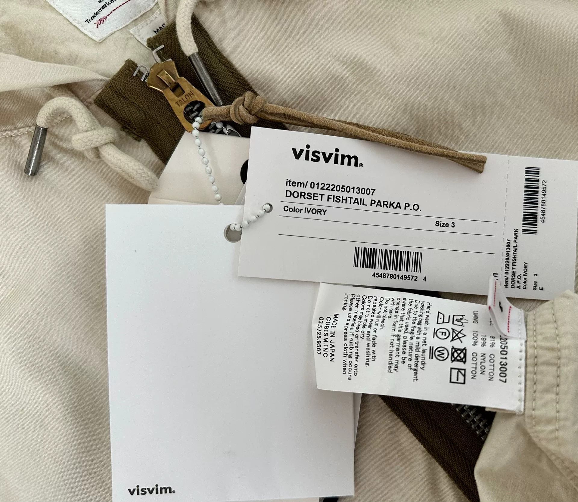 Visvim visvim dorset fishtail parka jacket ivory Size US S / EU 44-46 / 1 - 3 Thumbnail