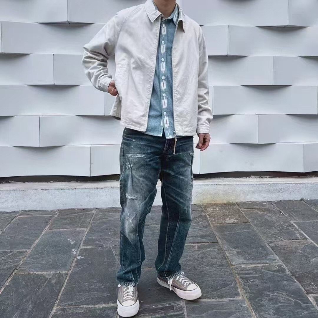 Visvim visvim ss journeyman pants tacked damaged denim Size US 27 - 5 Thumbnail