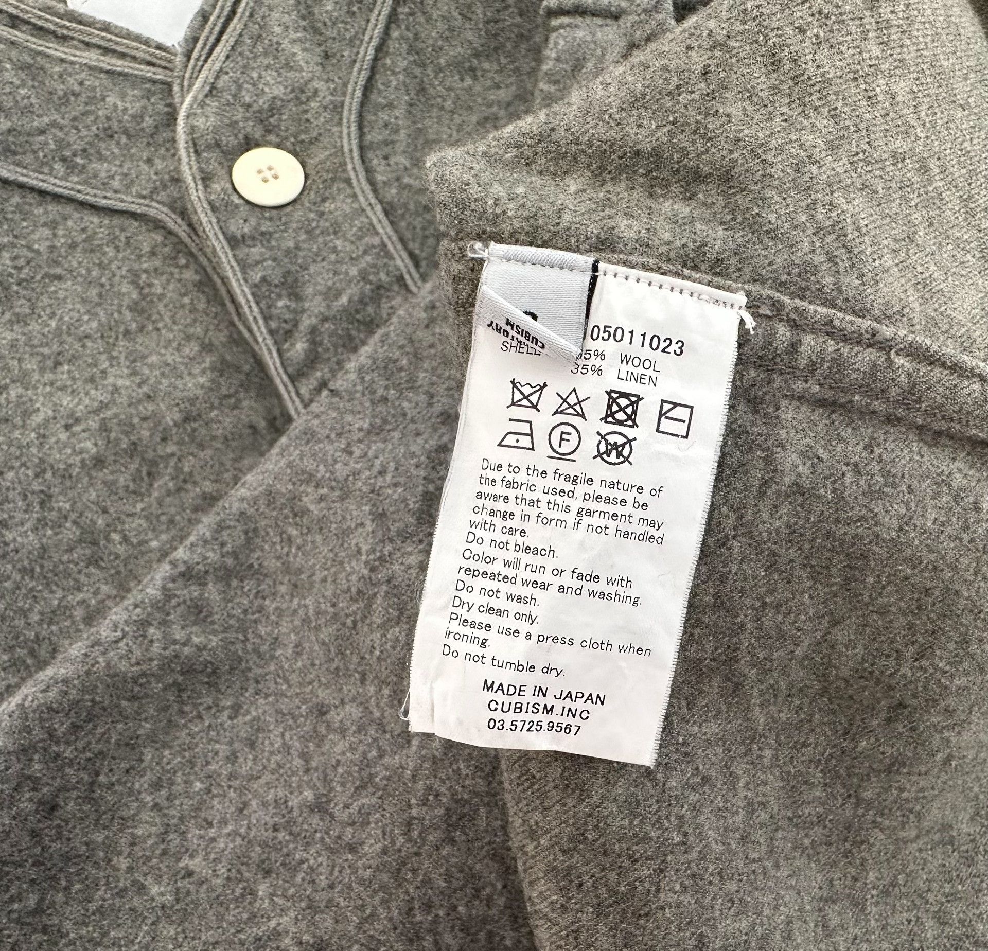 Visvim visvim dugout long sleeve shirt in wool linen Size US S / EU 44-46 / 1 - 4 Thumbnail