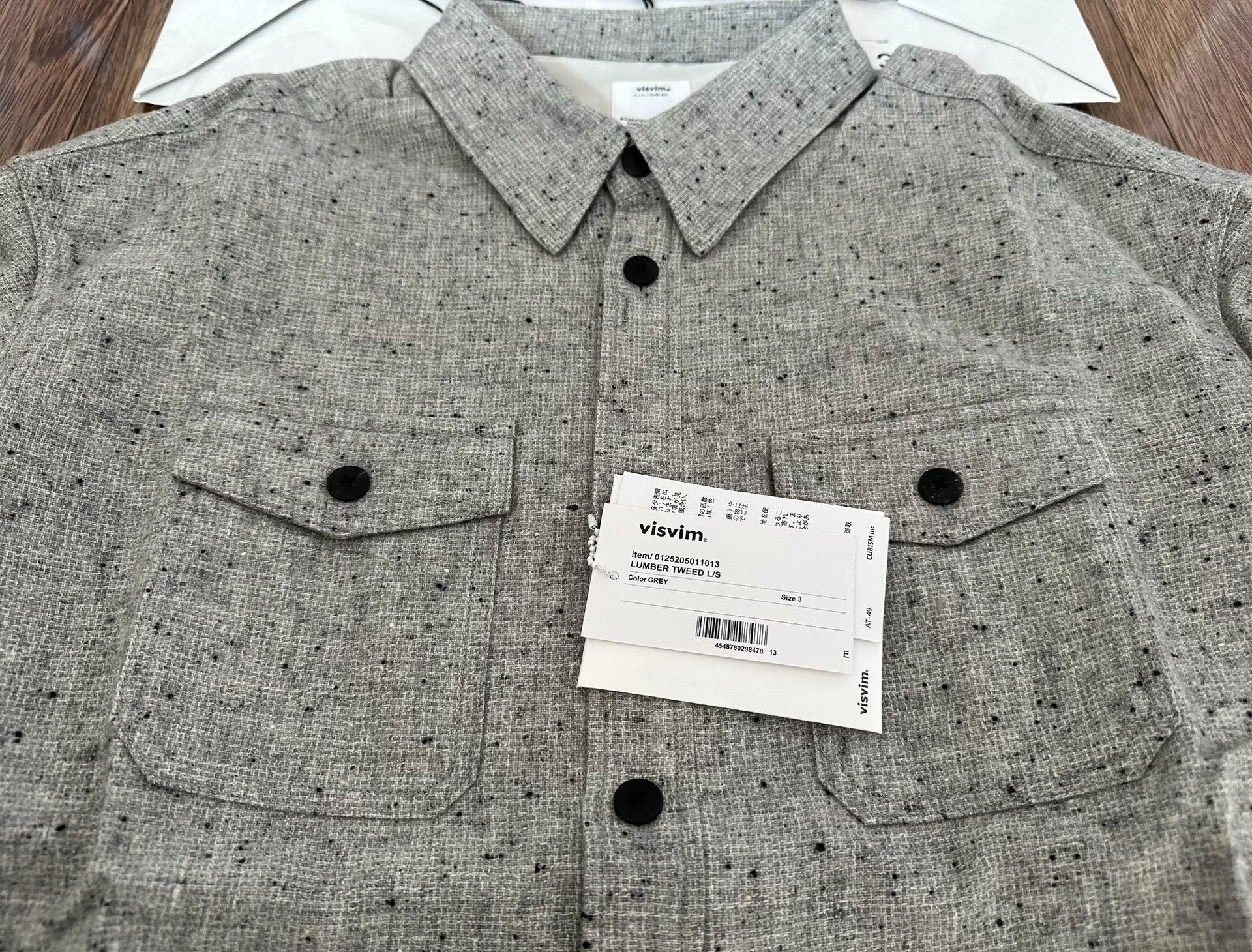 Visvim visvim lumber tweed long sleeve shirt Size US M / EU 48-50 / 2 - 3 Thumbnail
