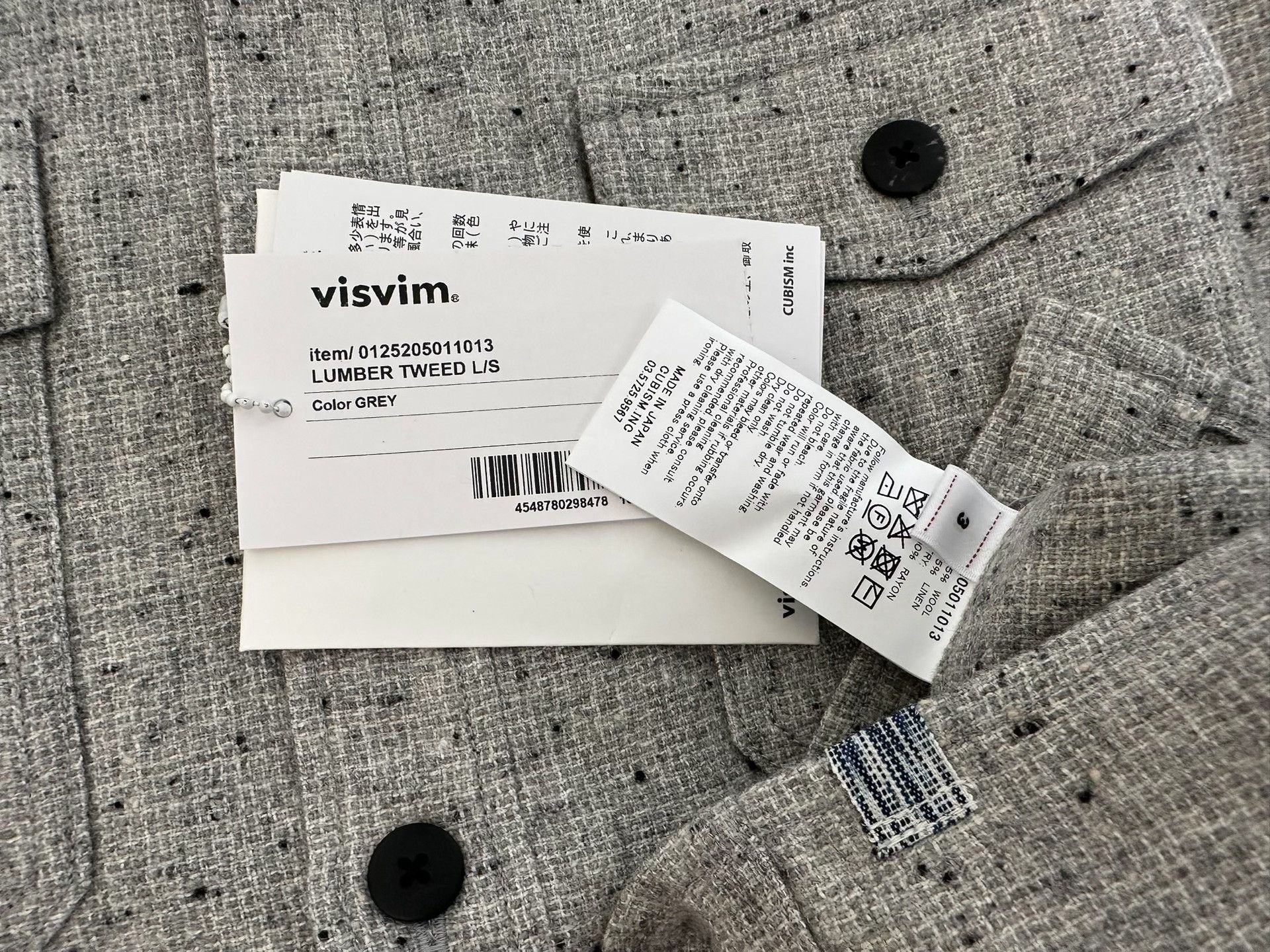 Visvim visvim lumber tweed long sleeve shirt Size US M / EU 48-50 / 2 - 5 Thumbnail