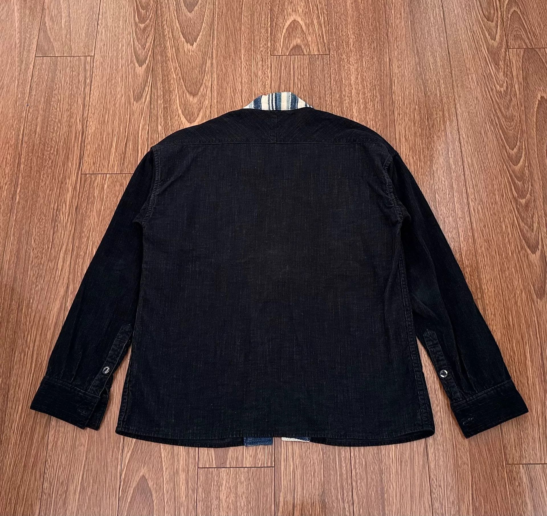 Visvim visvim lhamo shirt in black corduroy Size US M / EU 48-50 / 2 - 2 Thumbnail