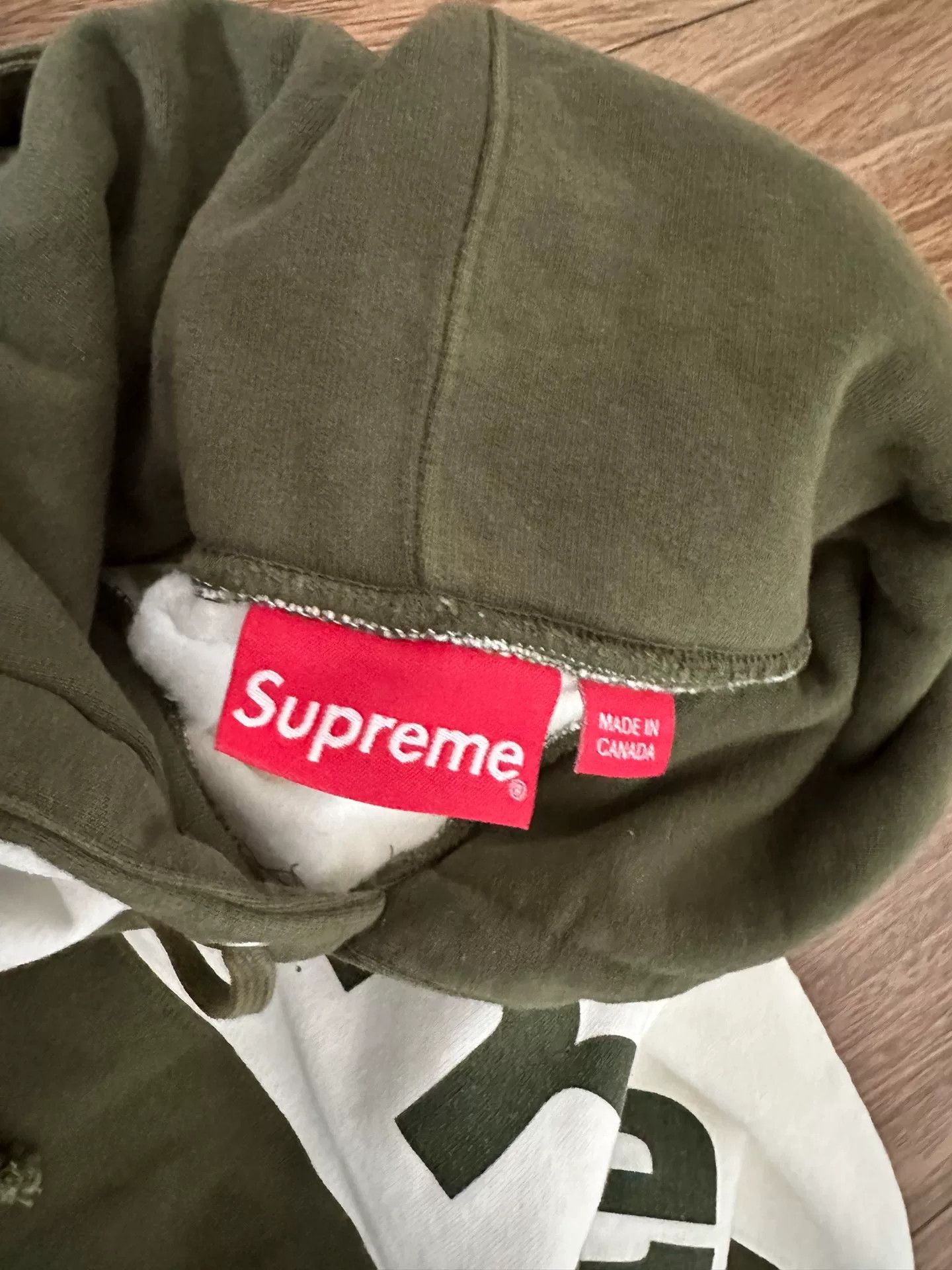 Supreme supreme blocked hooded sweatshirt in olive green Size US M / EU 48-50 / 2 - 3 Thumbnail