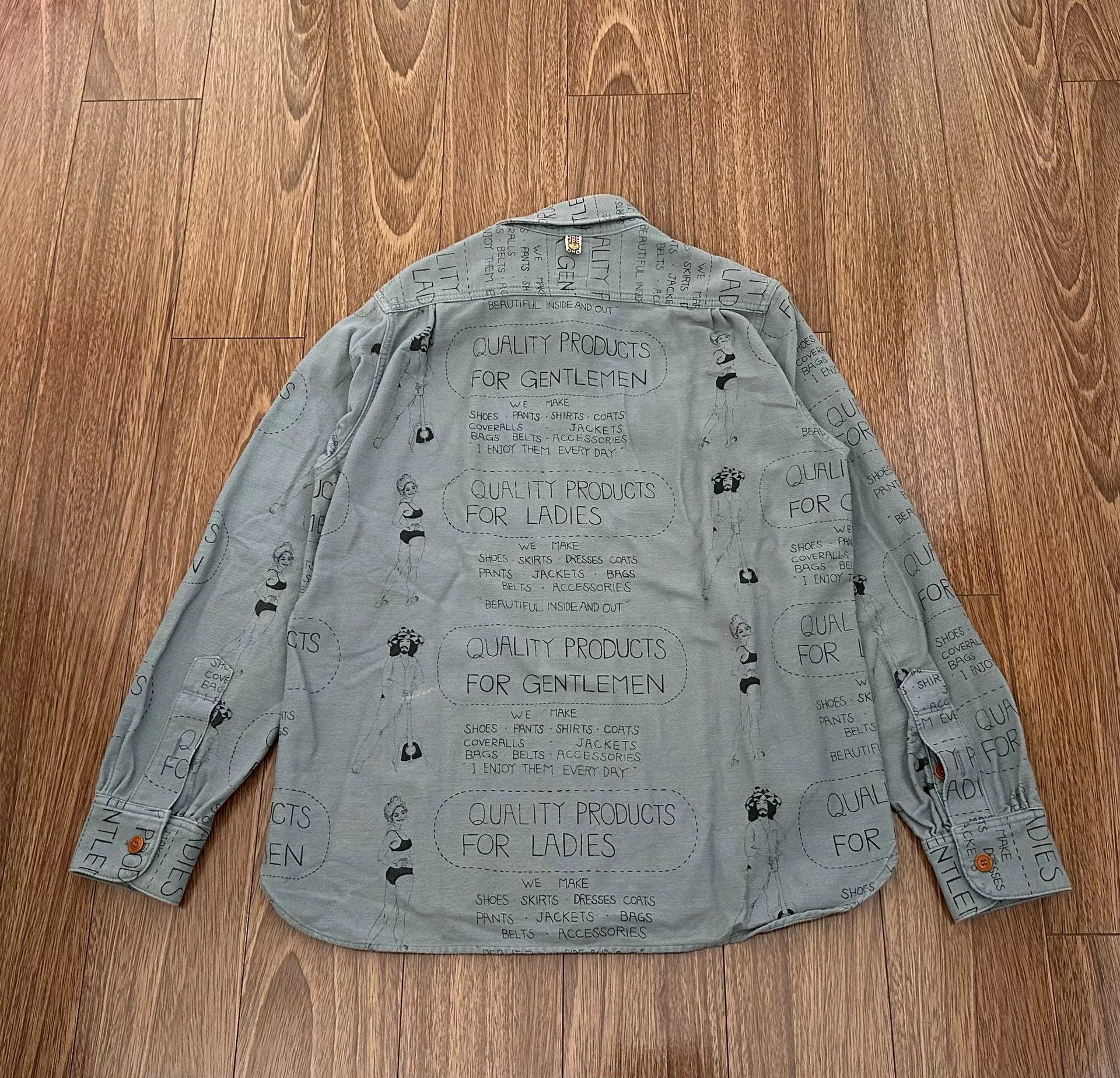 Visvim visvim wally embroidered shirt with graffiti Size US S / EU 44-46 / 1 - 2 Thumbnail