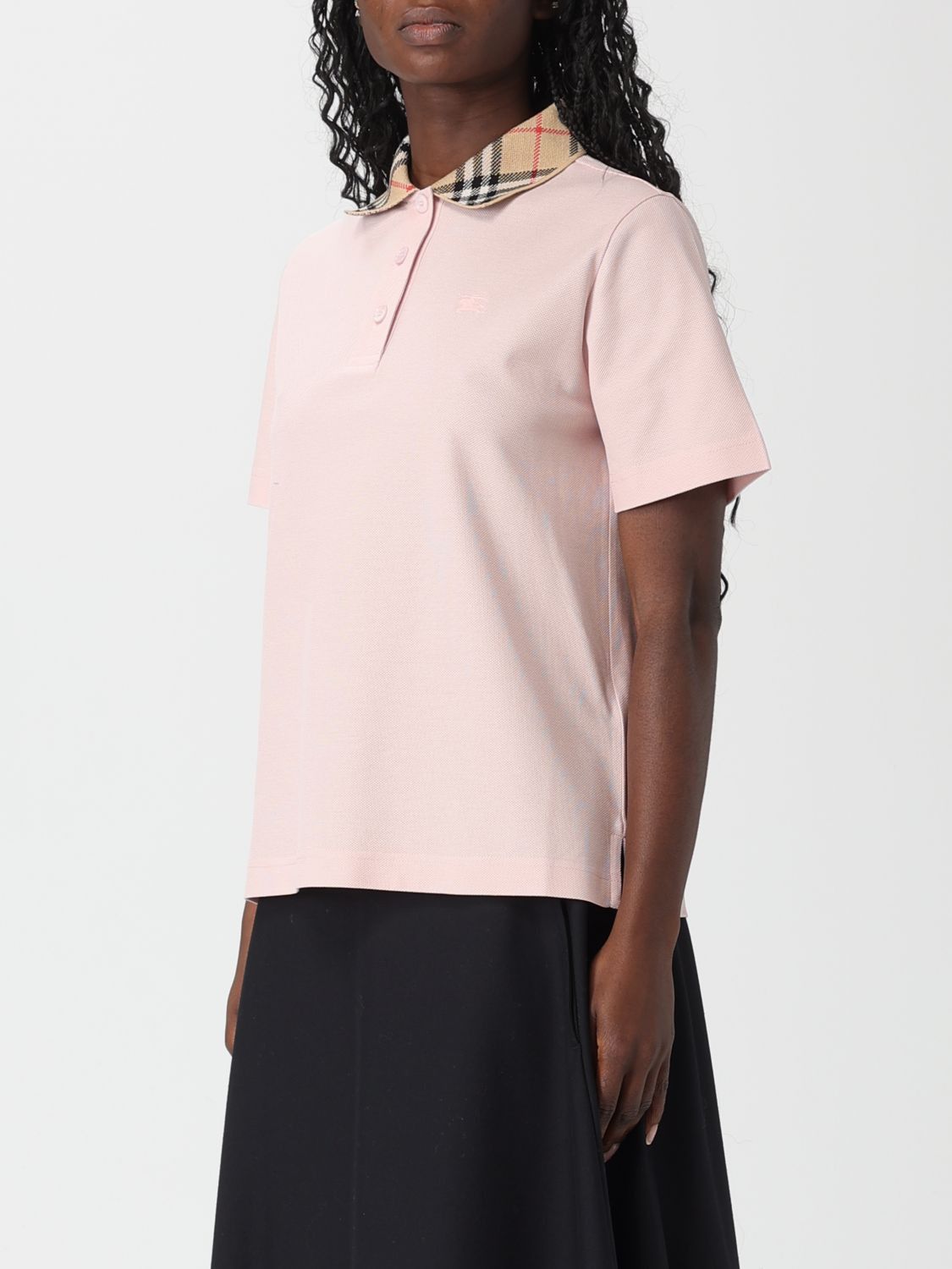 Burberry Polo Shirt Woman Pink